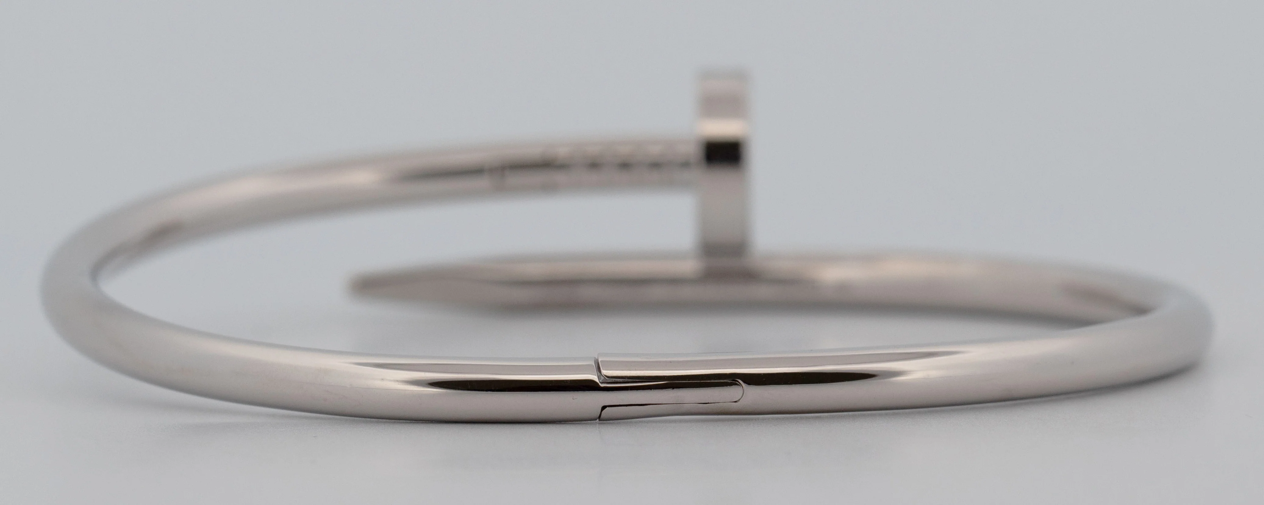 PAPERS Cartier Juste Un Clou Nail Bracelet Size 17 18K White Gold AU 750 BOX - Image 8
