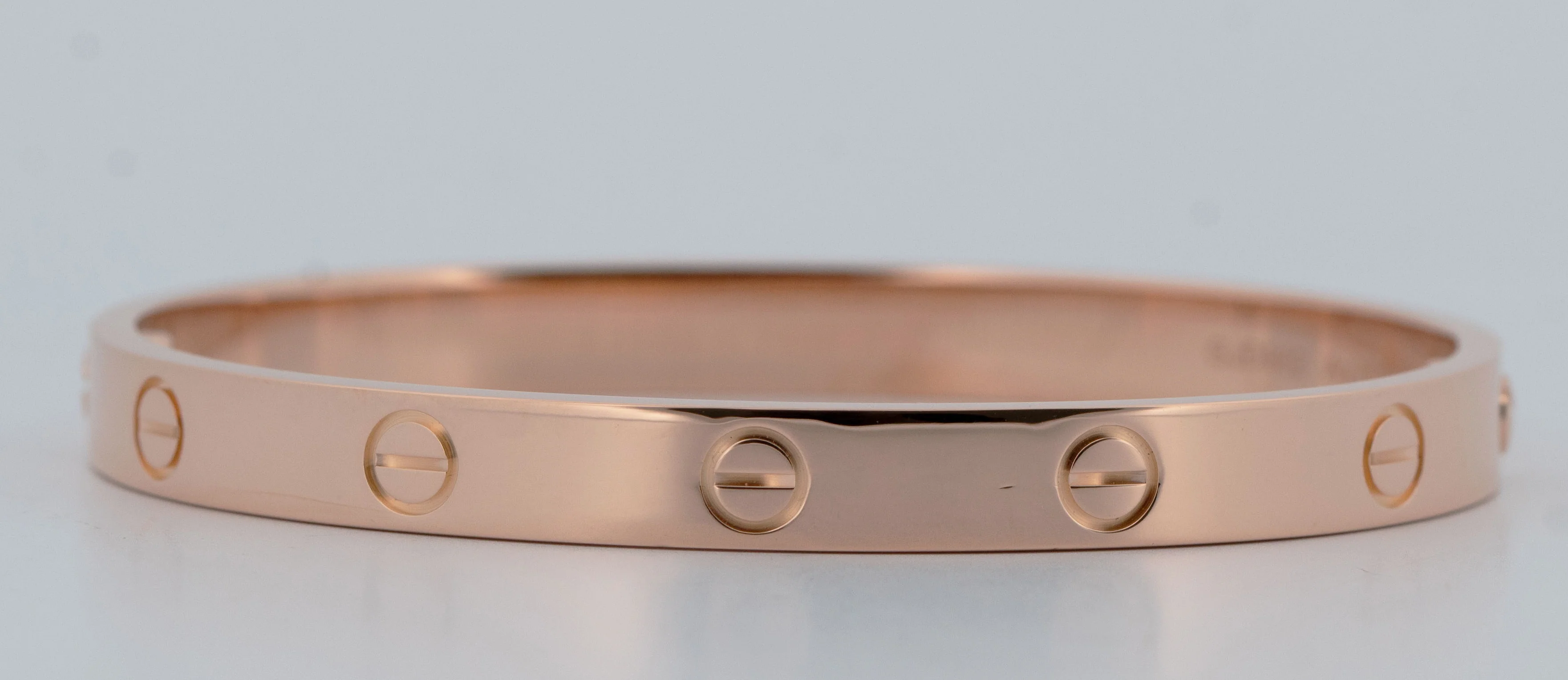 PAPERS Cartier LOVE Bracelet 18K ROSE Gold Size 17 AU 750 Screwdriver Band BOX - Image 4