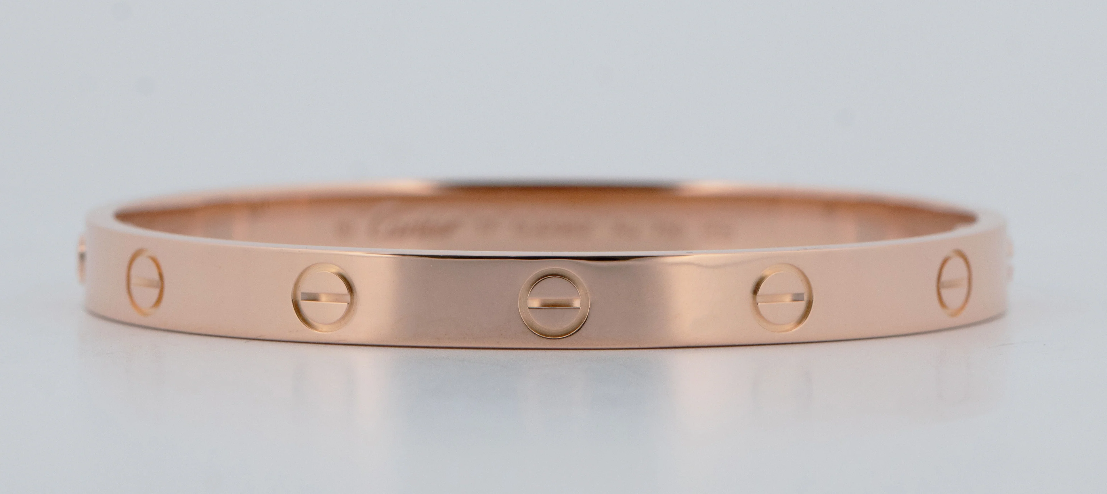 PAPERS Cartier LOVE Bracelet 18K ROSE Gold Size 17 AU 750 Screwdriver Band BOX - Image 8