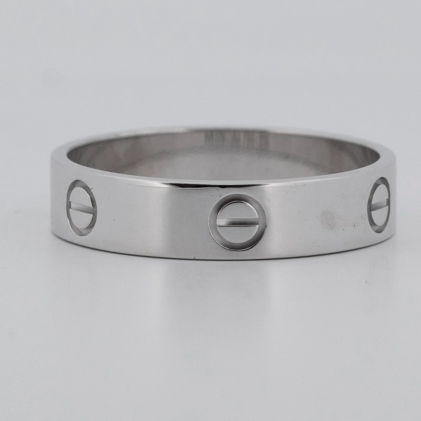 PAPERS Cartier LOVE Ring 18K White Gold Size 69 AU 750 BOX - Image 5