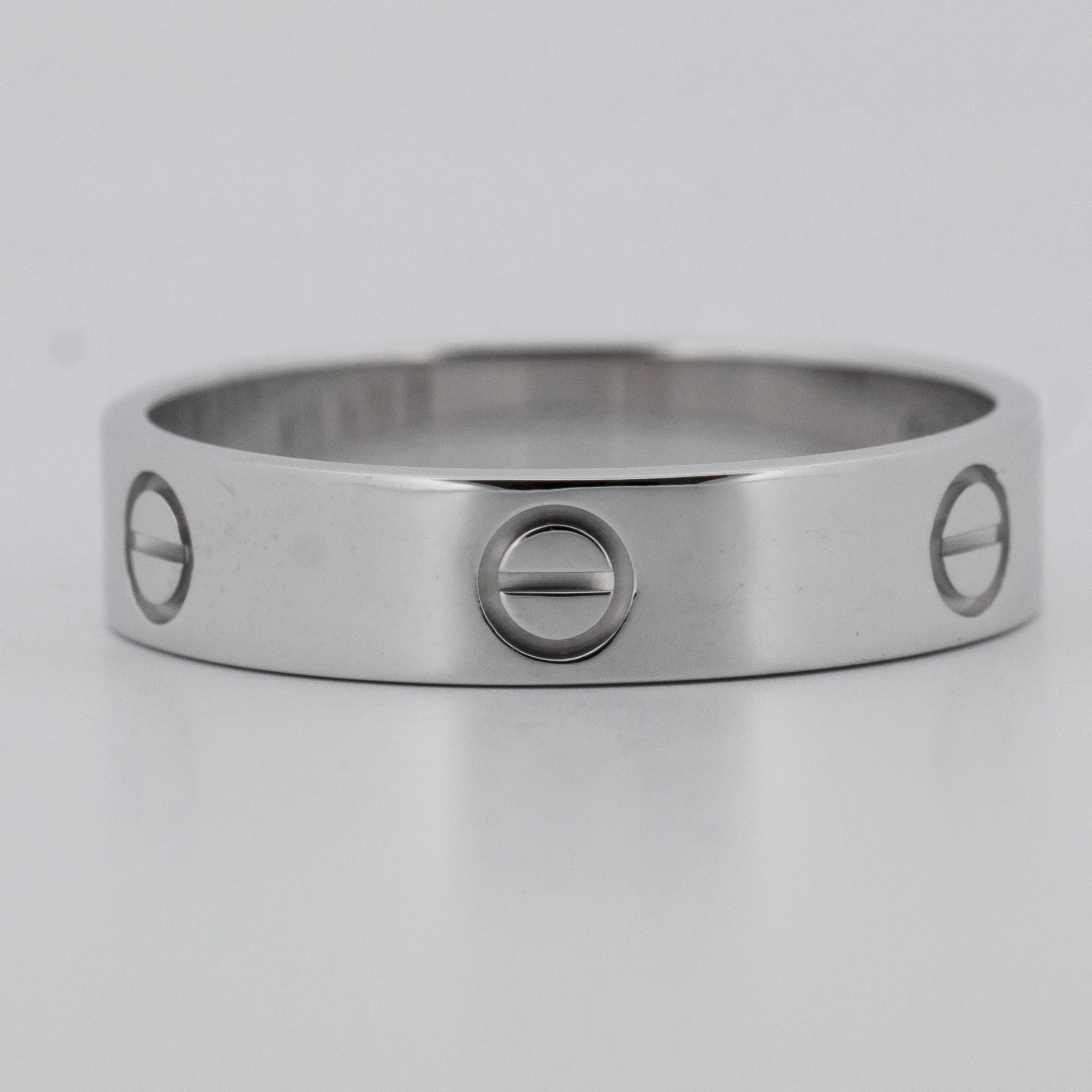 PAPERS Cartier LOVE Ring 18K White Gold Size 69 AU 750 BOX - Image 6