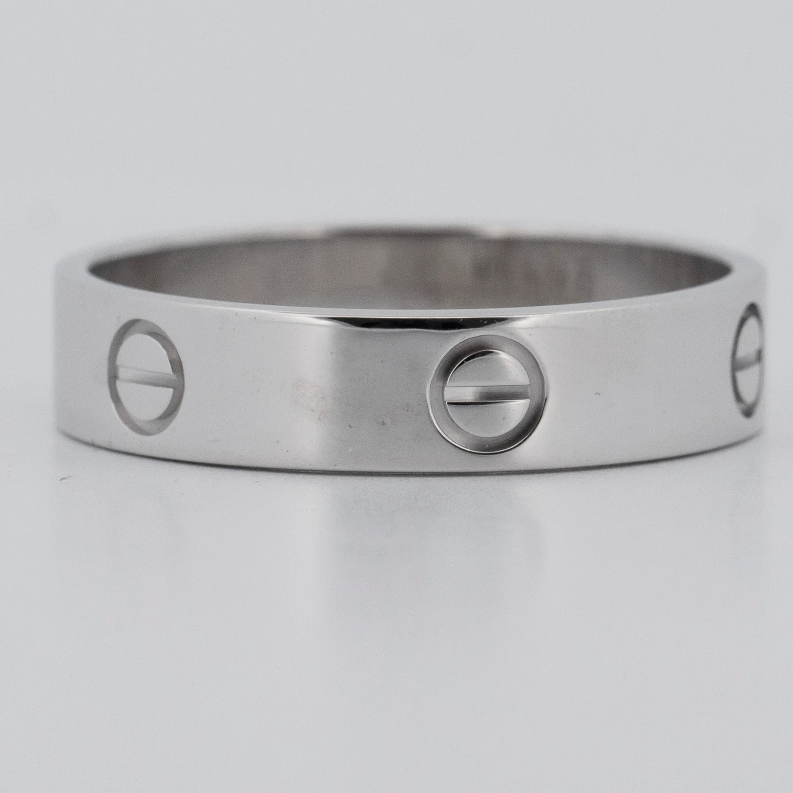 PAPERS Cartier LOVE Ring 18K White Gold Size 69 AU 750 BOX - Image 7