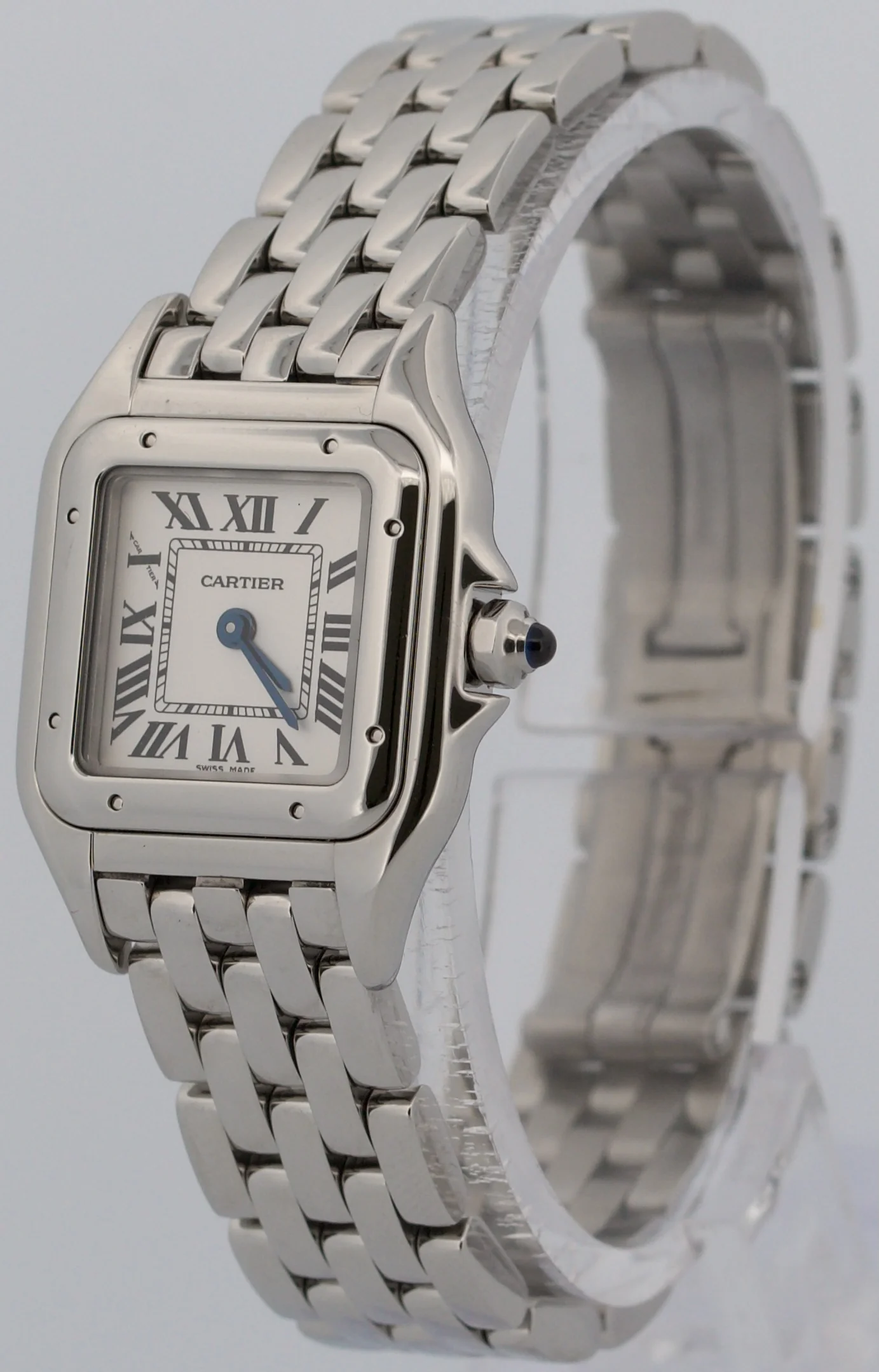 2018 PAPERS Cartier Panthere Small Steel WHITE Roman 22mm Quartz 4022 WSPN0006 - Image 3