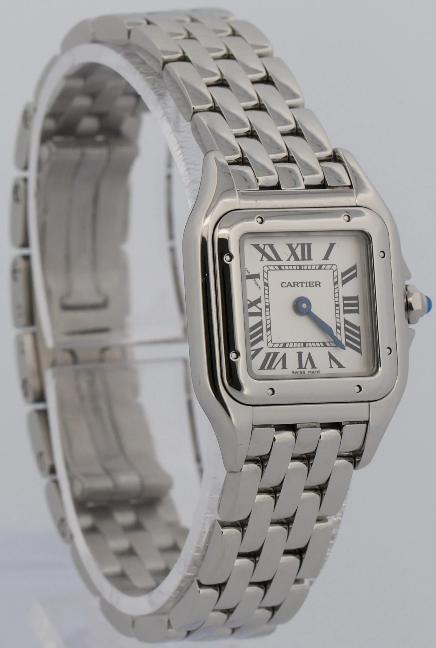 2018 PAPERS Cartier Panthere Small Steel WHITE Roman 22mm Quartz 4022 WSPN0006 - Image 4