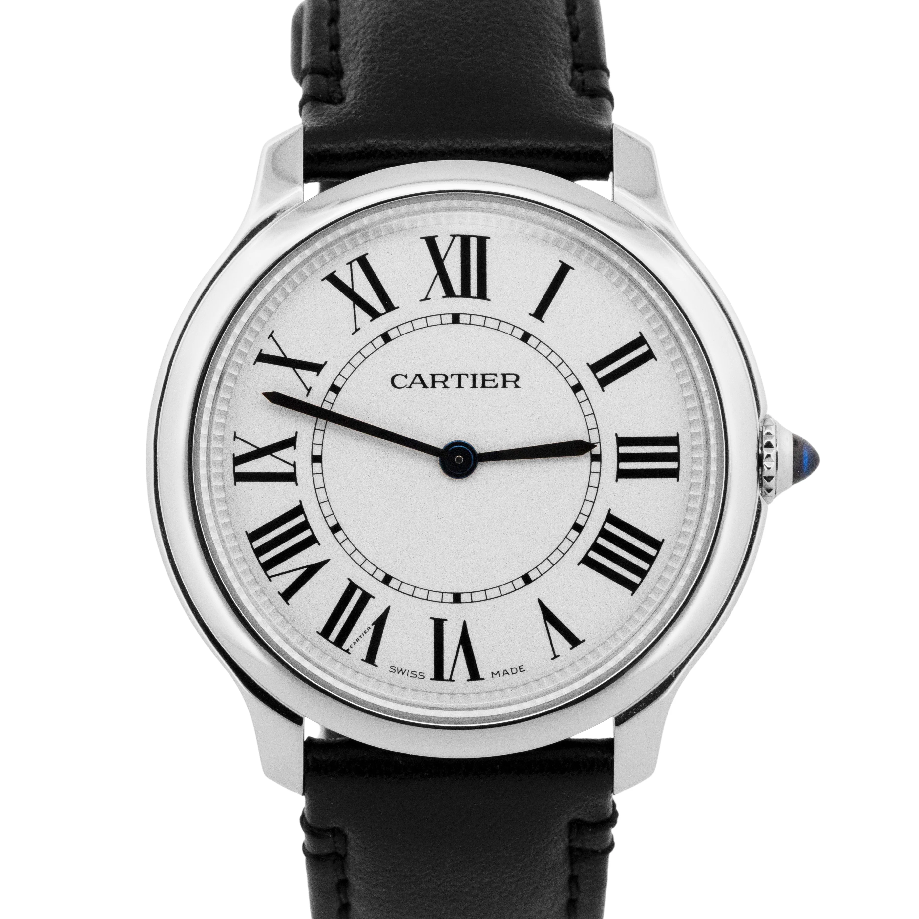 PAPERS Cartier Ronde Must 36mm Stainless Steel Date Watch 4423 / WSRN0031 BOX