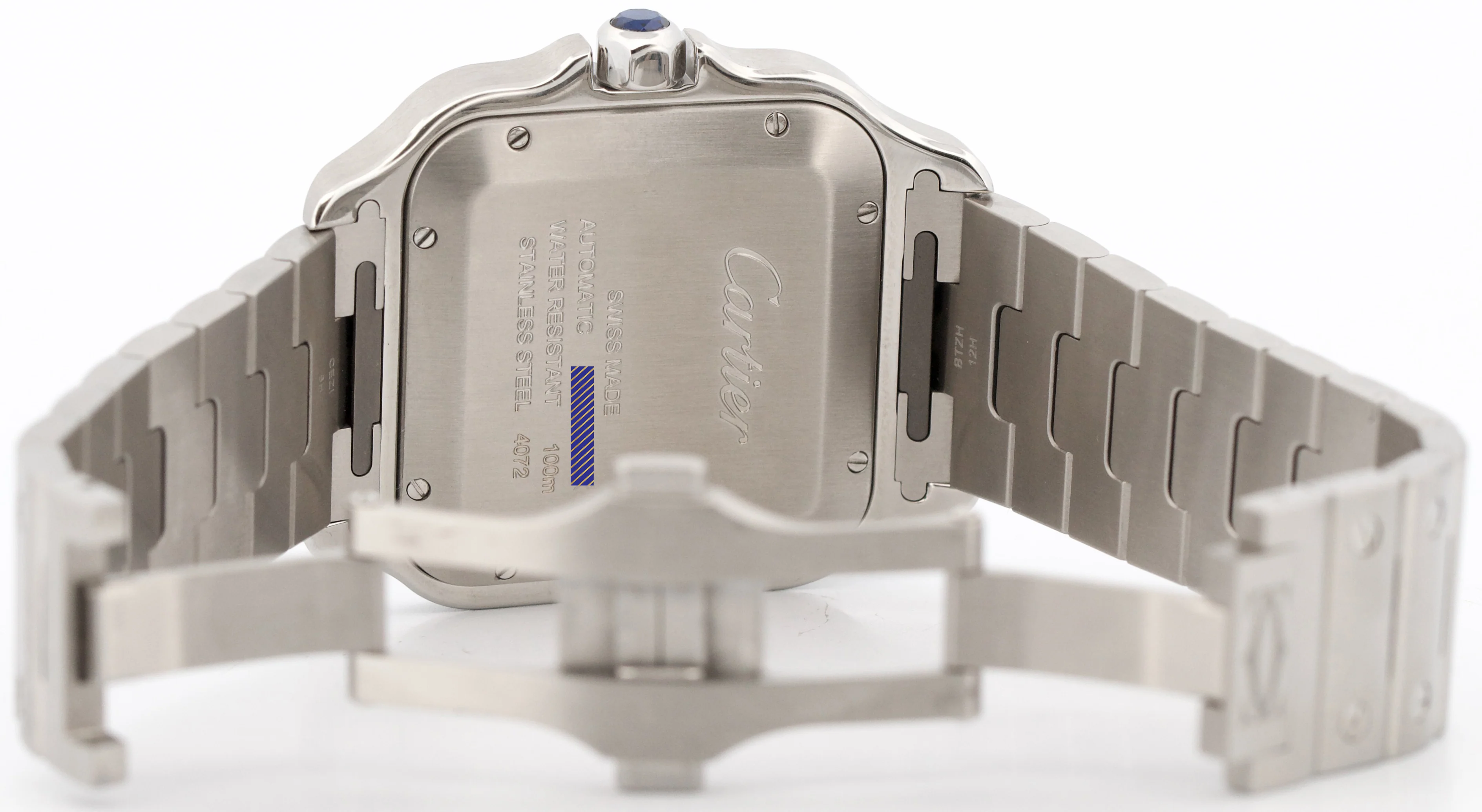 PAPERS Cartier Santos 39.8mm WHITE ROMAN Stainless Steel 4072 WSSA0018 BOX - Image 9