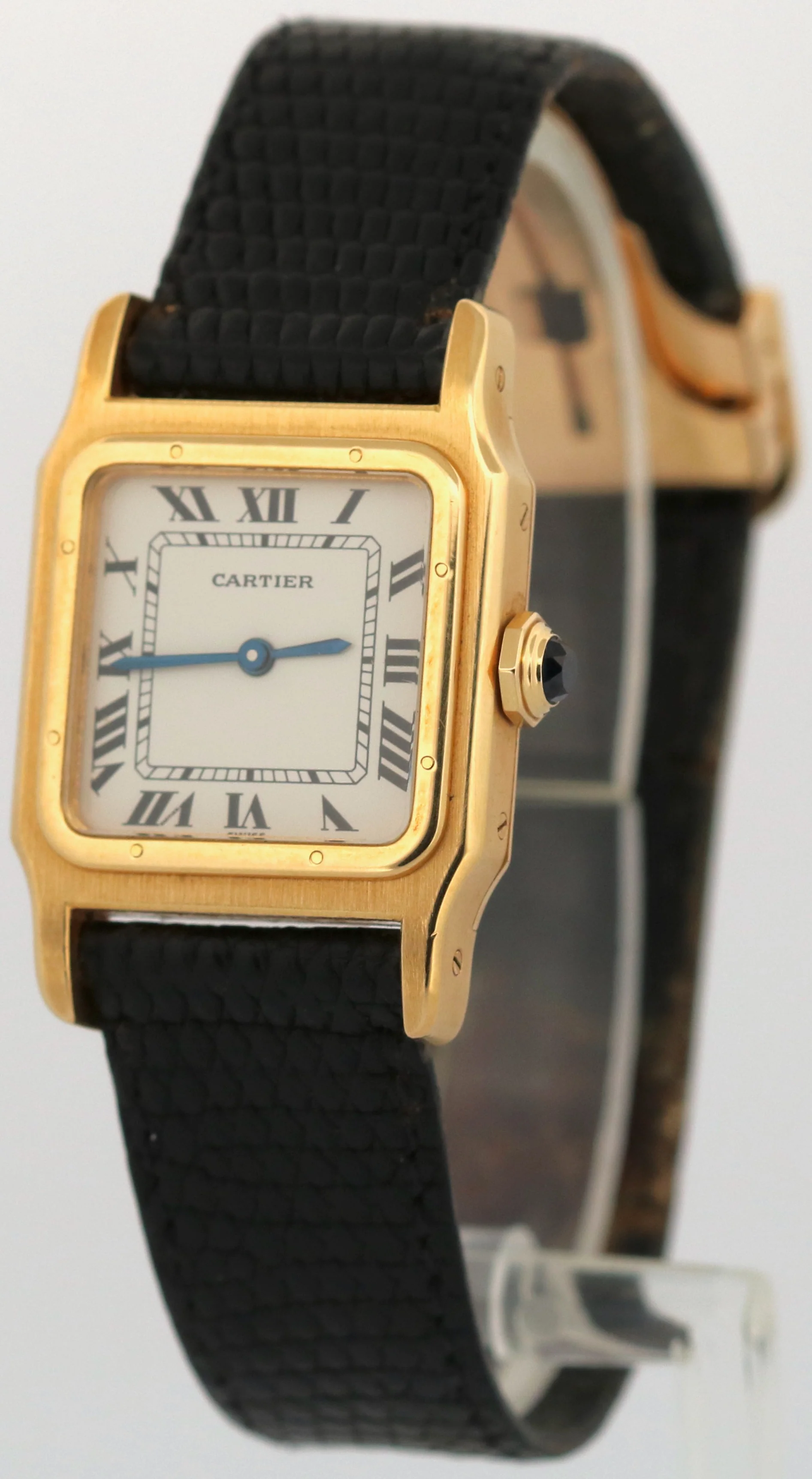 PAPERS Cartier Santos Dumont 78097 18K Yellow Gold 24.5mm Manual Leather BOX - Image 3