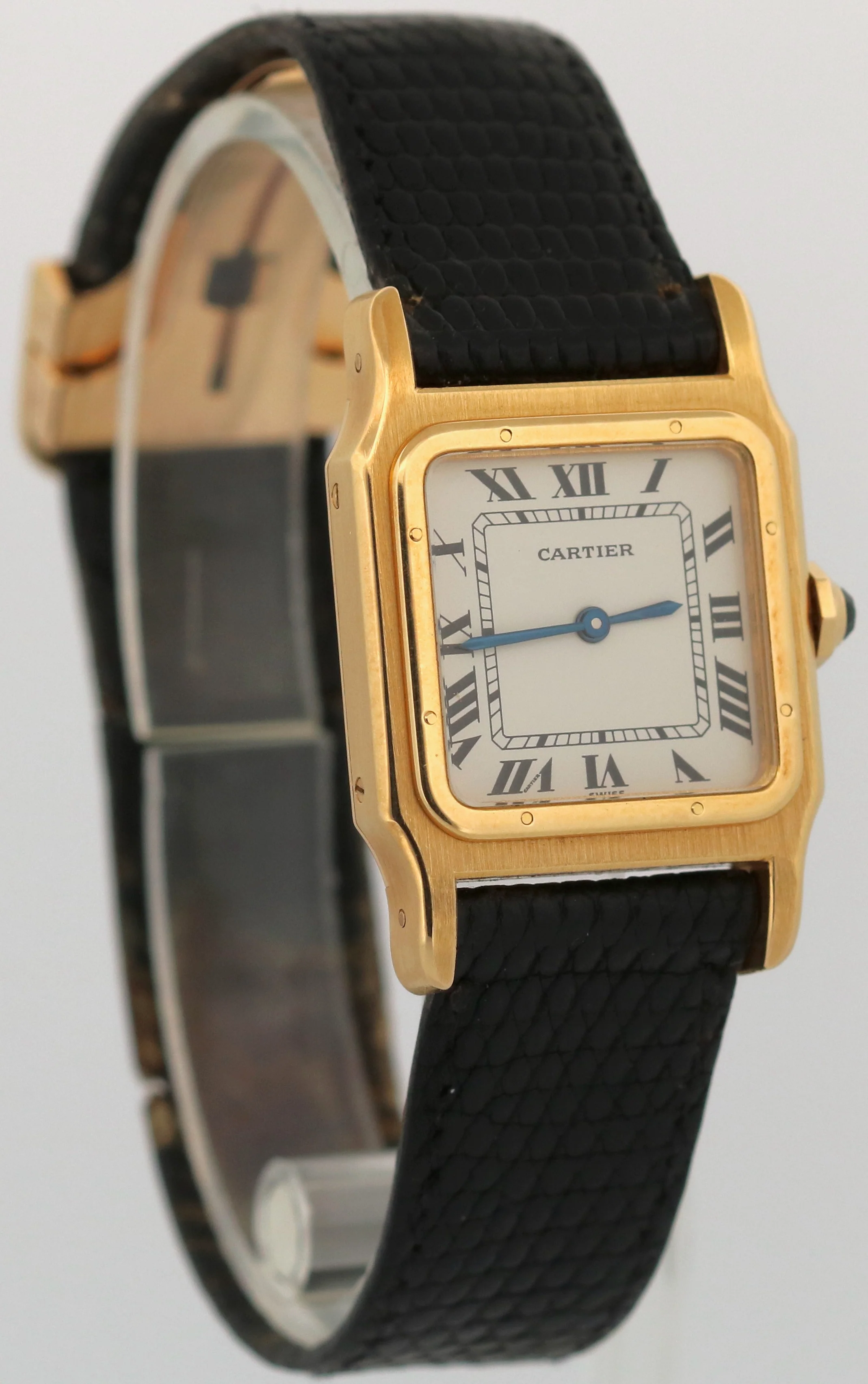 PAPERS Cartier Santos Dumont 78097 18K Yellow Gold 24.5mm Manual Leather BOX - Image 4