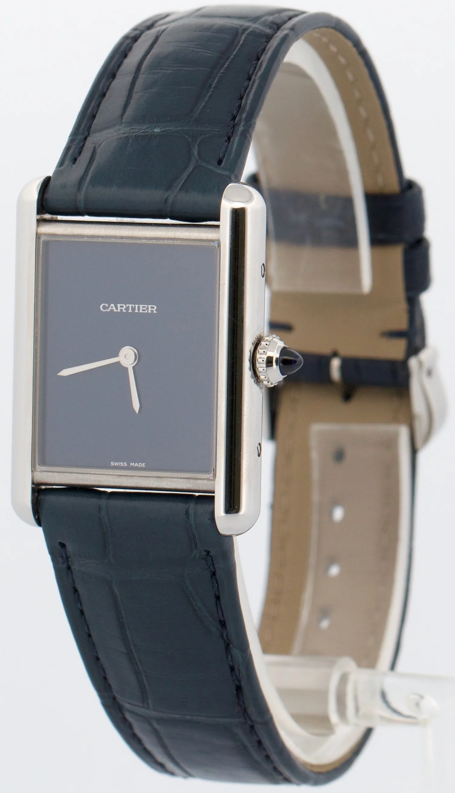 PAPERS Cartier Tank Must Large BLUE Quartz 33mm Steel Watch 4323 / WSTA0055 BOX - Image 3