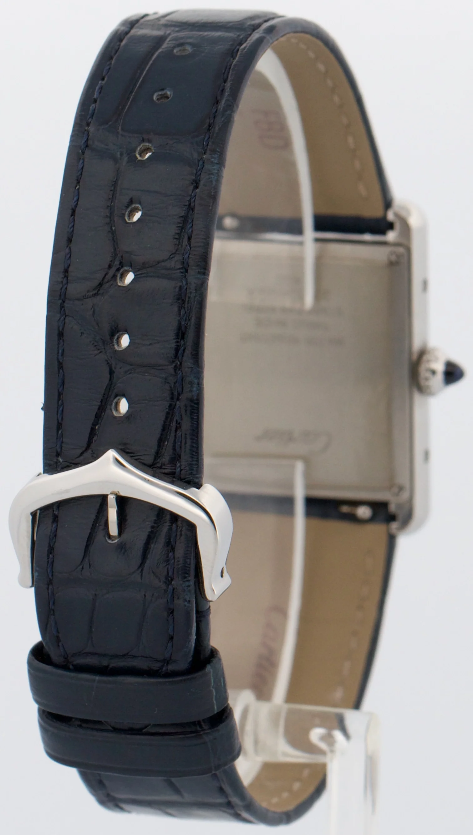 PAPERS Cartier Tank Must Large BLUE Quartz 33mm Steel Watch 4323 / WSTA0055 BOX - Image 6
