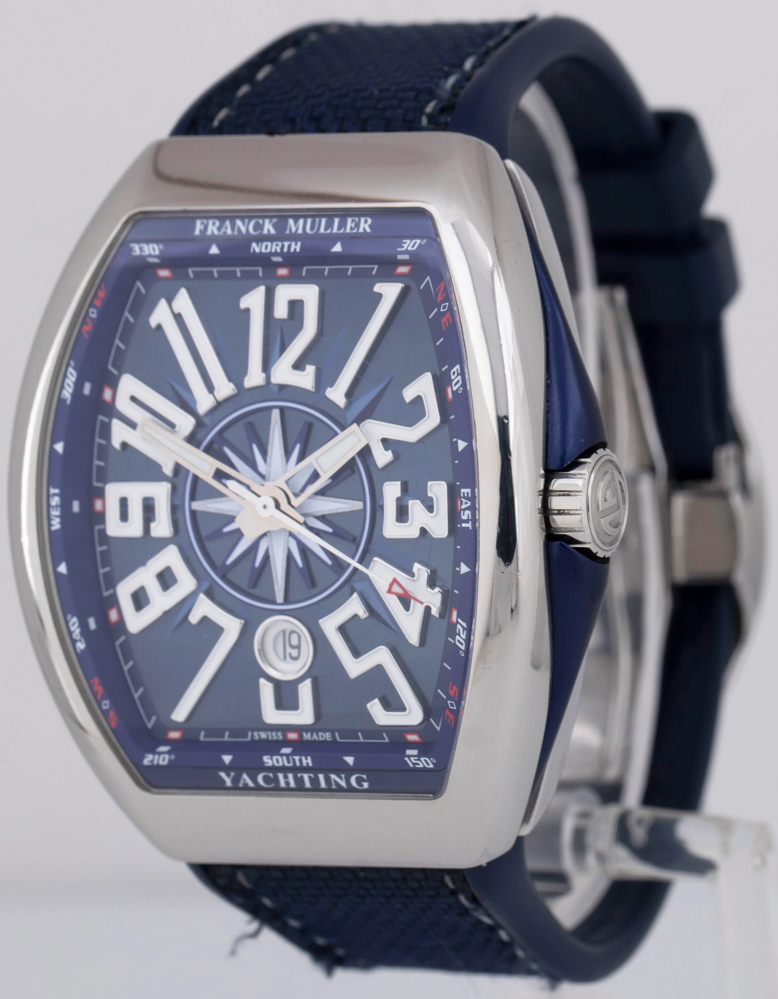 PAPERS Franck Muller Vanguard YACHTING 44mm Steel Blue Date Watch V 45 SC DT BOX - Image 3