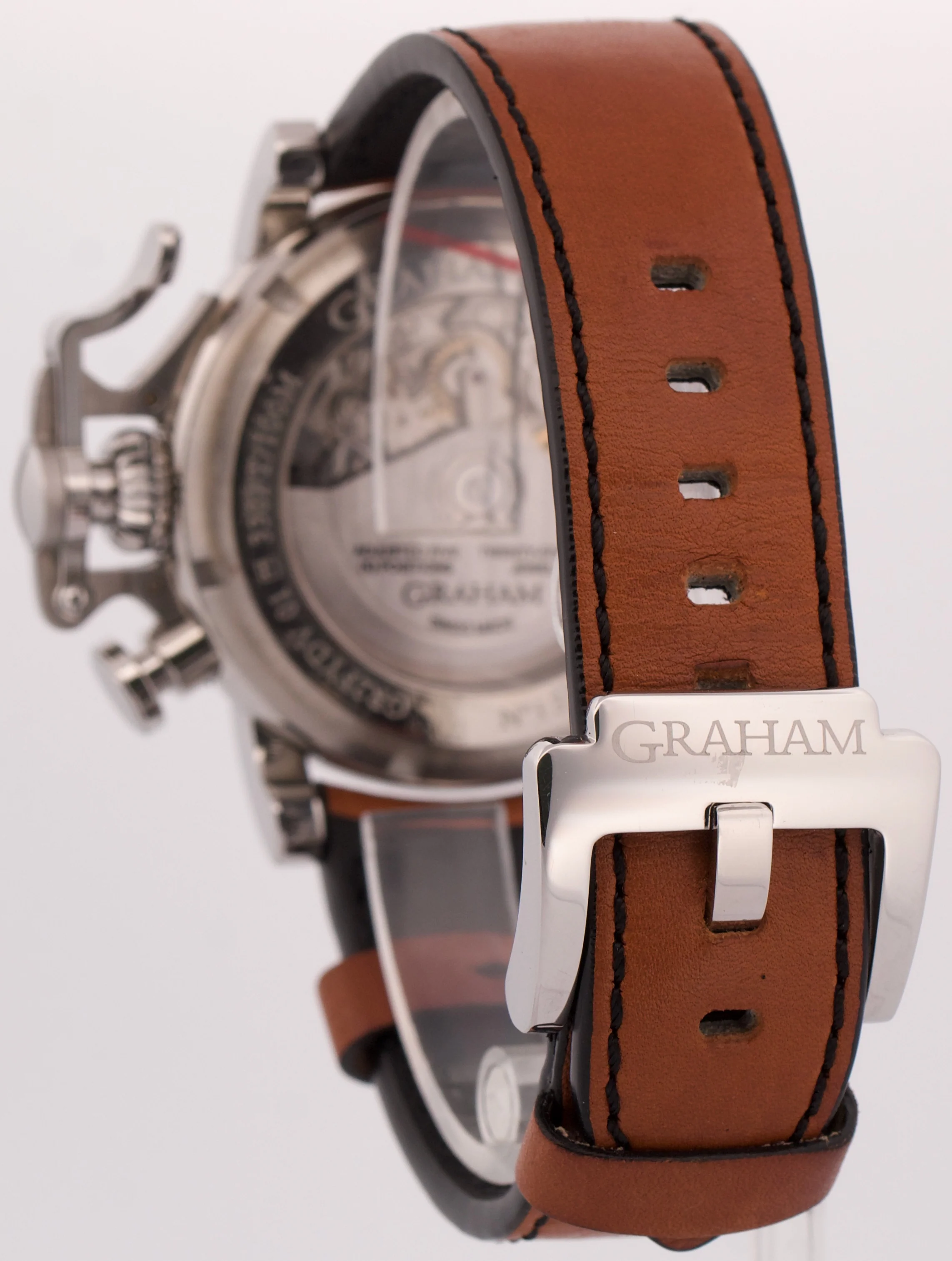 PAPERS Graham Chronofighter Vintage Steel SILVER 44mm 2CVAS.S03A Watch BOX - Image 5