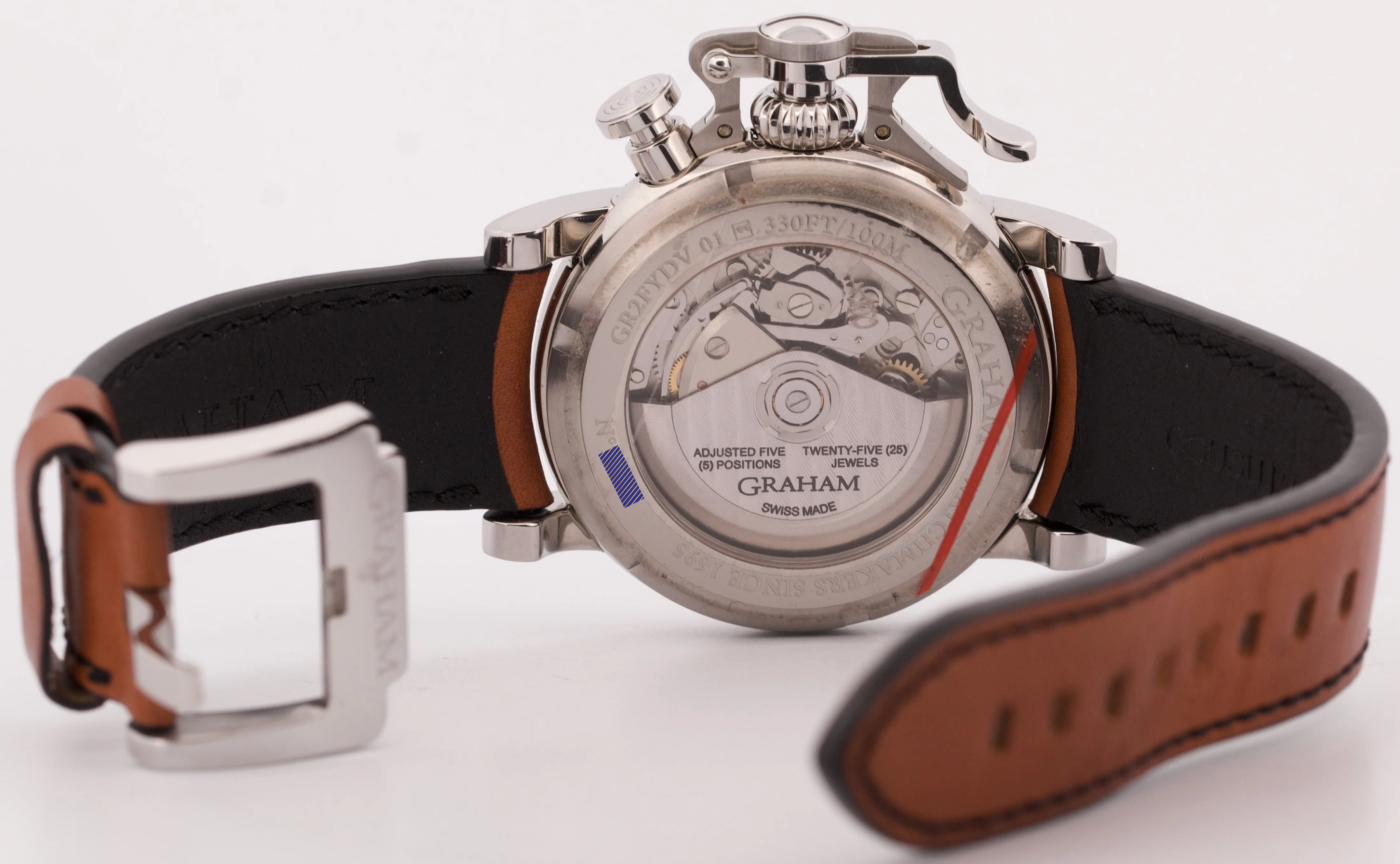 PAPERS Graham Chronofighter Vintage Steel SILVER 44mm 2CVAS.S03A Watch BOX - Image 7