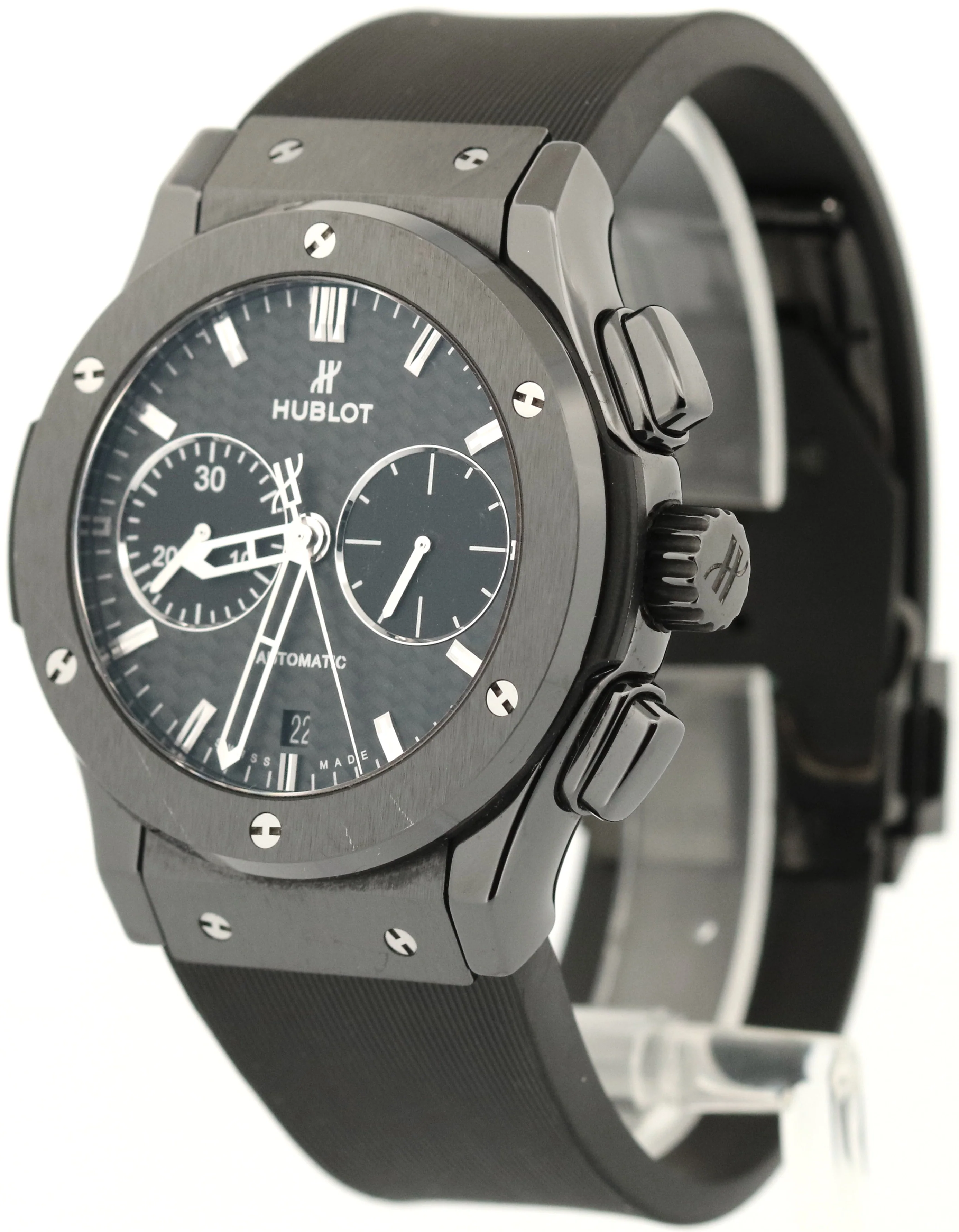 PAPERS Hublot Classic Fusion BLACK CERAMIC Rubber 45mm 521.CM.1770.RX BOX - Image 3