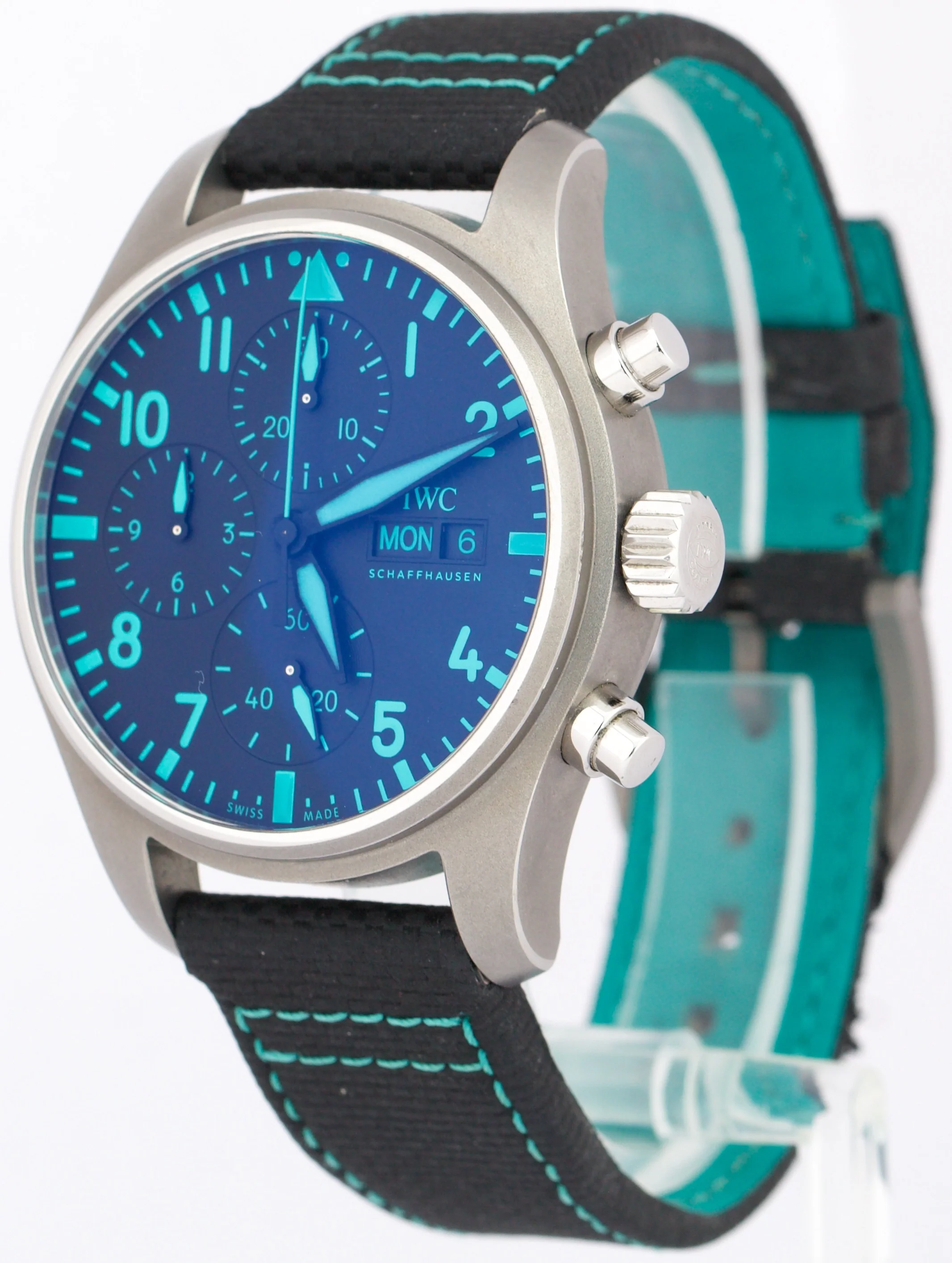 PAPERS IWC Pilot Chronograph MERCEDES-AMG Petronas 41mm Titanium IW388108 BOX - Image 3