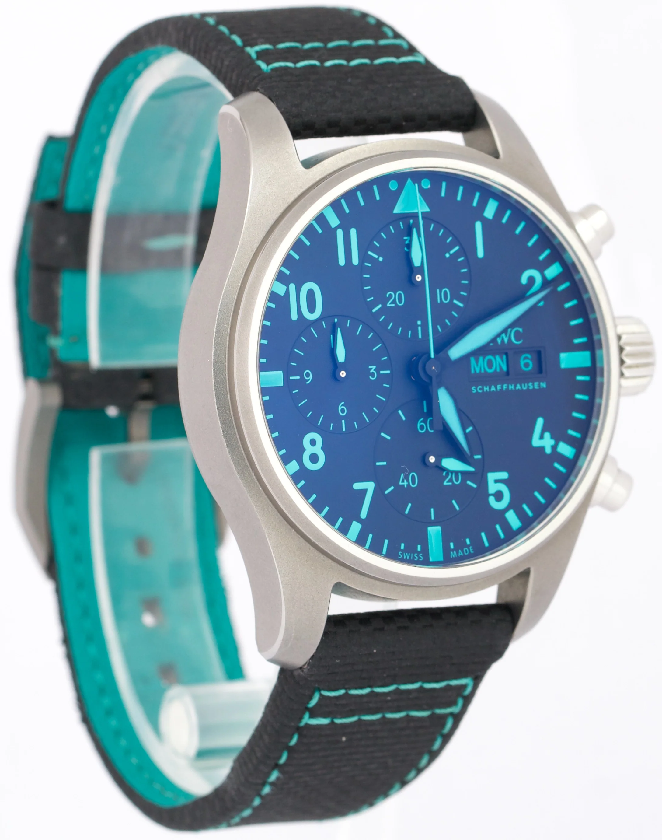 PAPERS IWC Pilot Chronograph MERCEDES-AMG Petronas 41mm Titanium IW388108 BOX - Image 4
