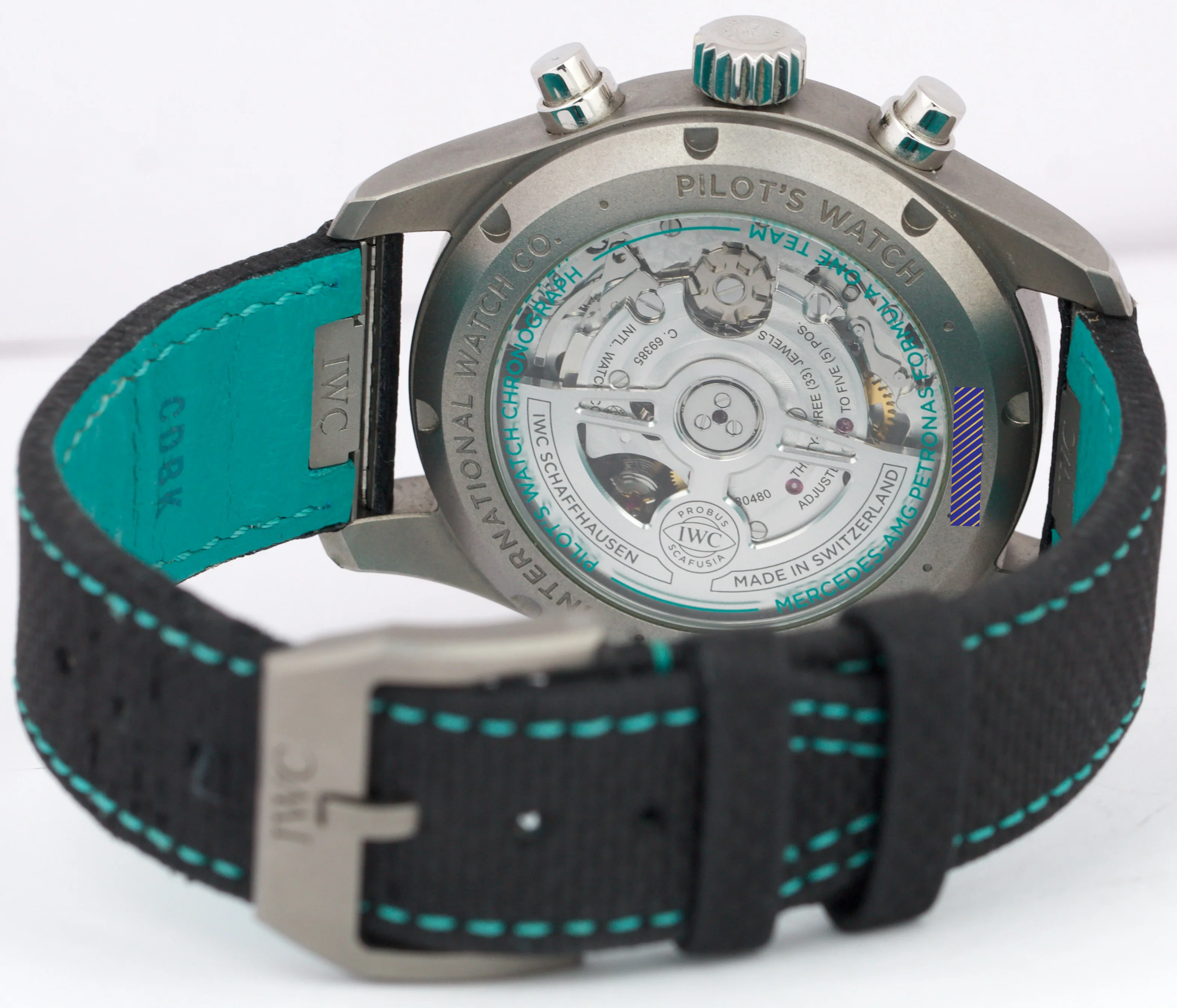 PAPERS IWC Pilot Chronograph MERCEDES-AMG Petronas 41mm Titanium IW388108 BOX - Image 7