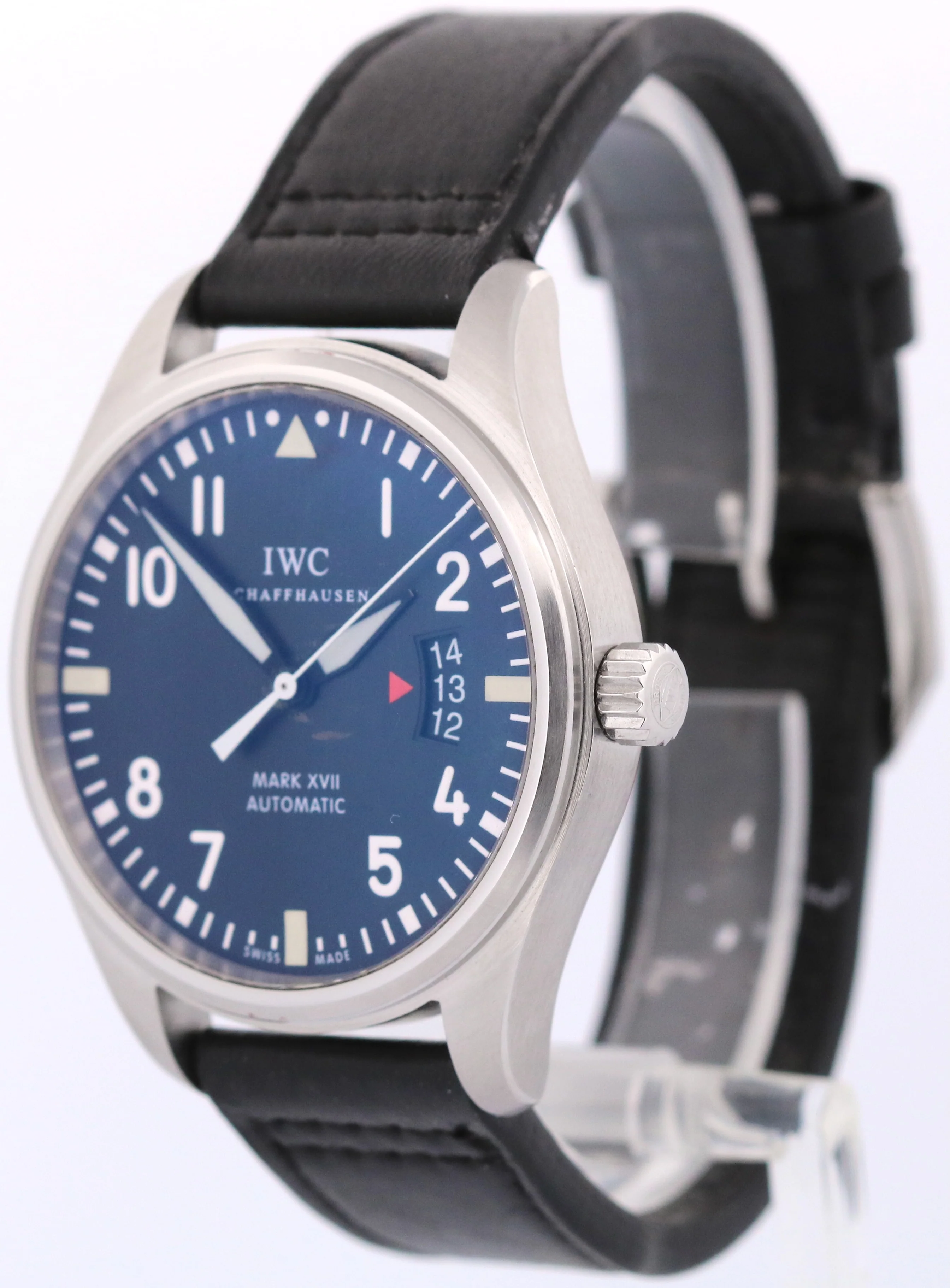 PAPERS IWC Pilot Mark XVII 17 BLACK ARABIC 41mm Stainless Date Leather IW326501 - Image 3