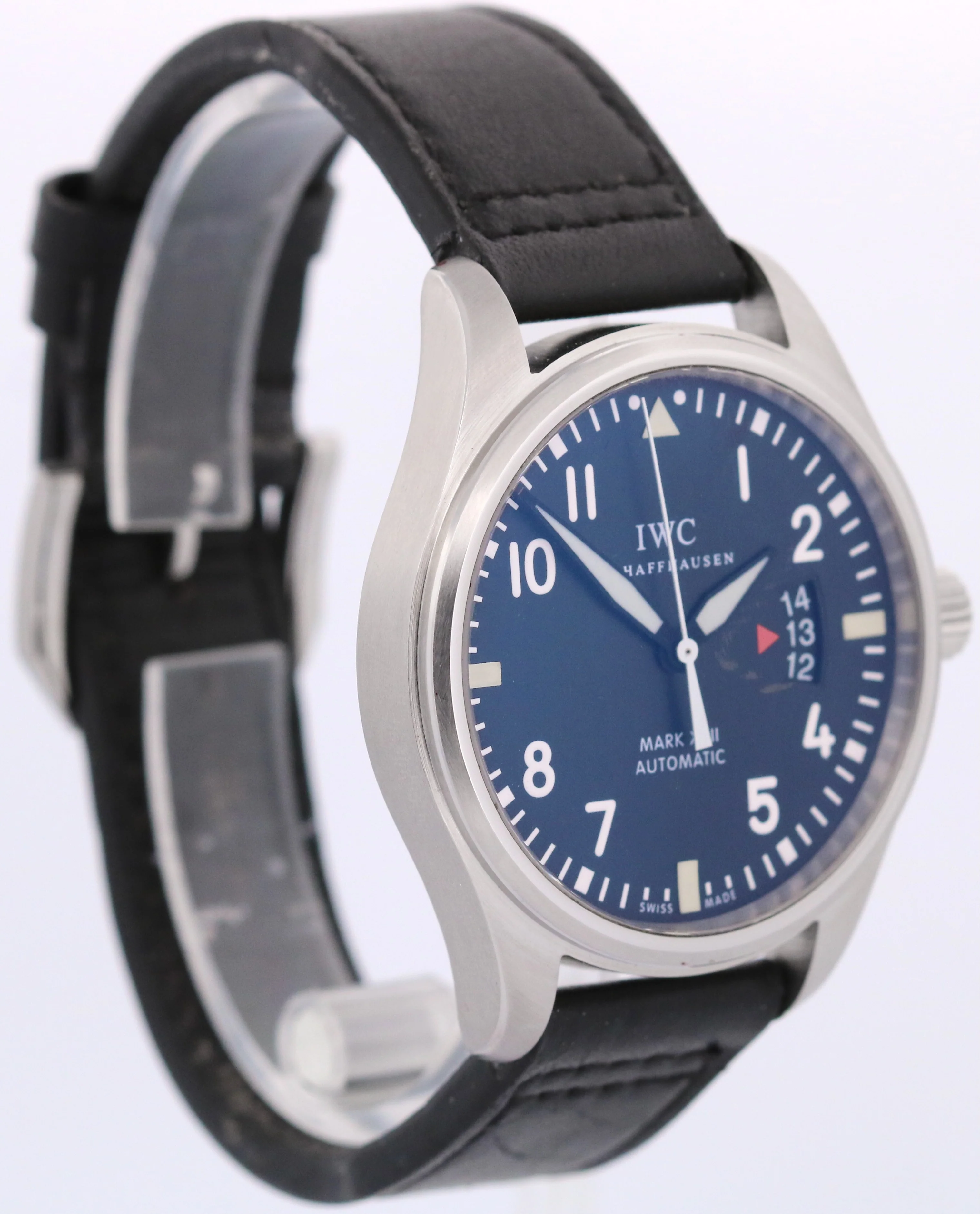 PAPERS IWC Pilot Mark XVII 17 BLACK ARABIC 41mm Stainless Date Leather IW326501 - Image 4