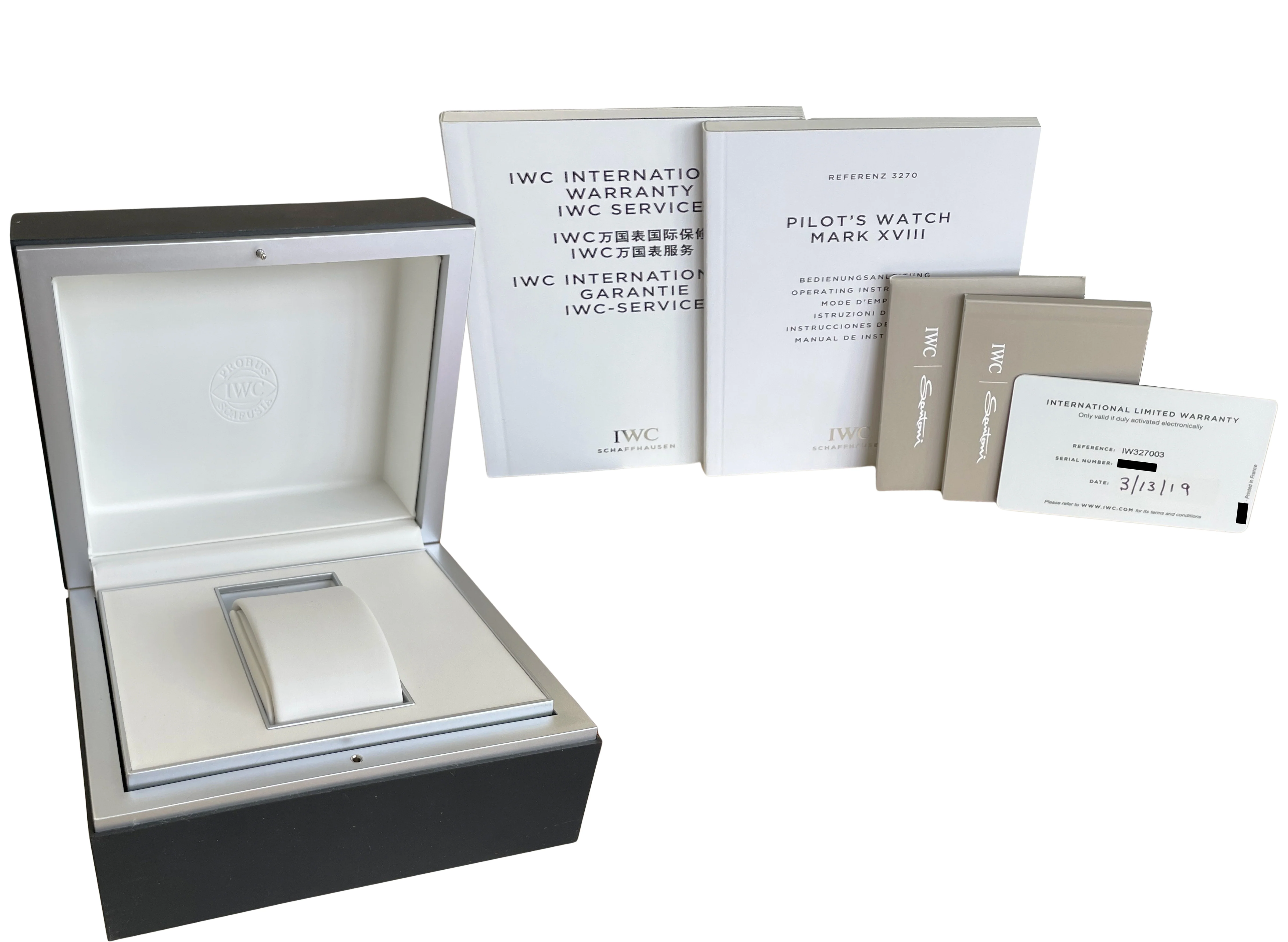 PAPERS IWC Pilot's Watch BROWN DIAL Mark XVIII Leather 40mm IW327003 Watch BOX - Image 2