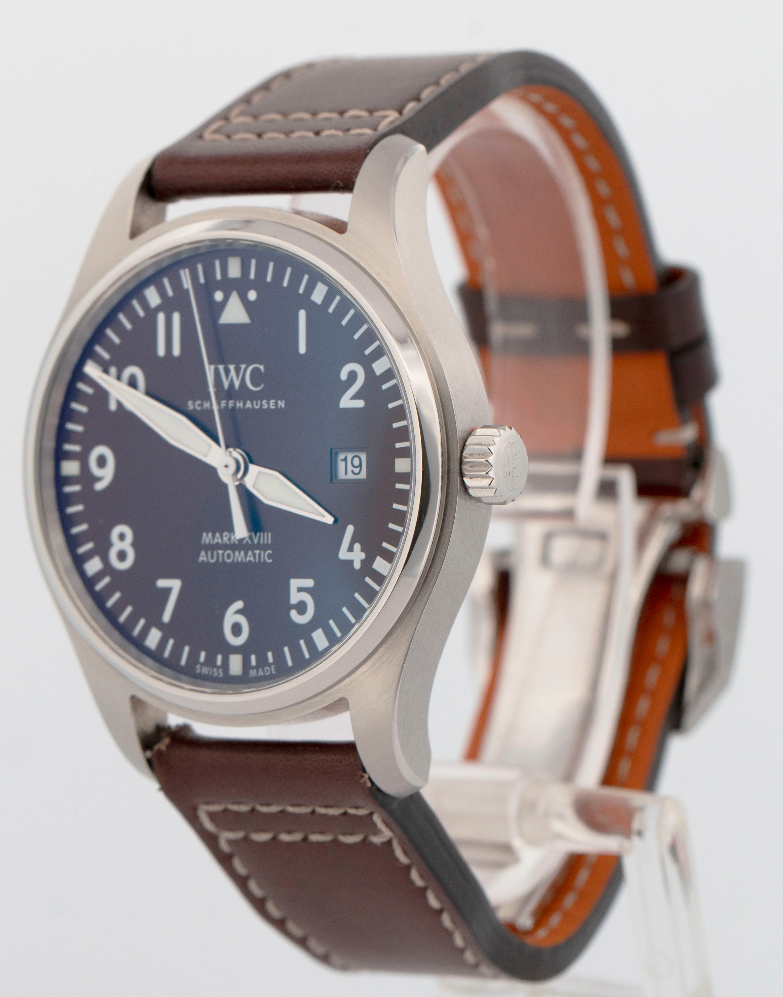 PAPERS IWC Pilot's Watch BROWN DIAL Mark XVIII Leather 40mm IW327003 Watch BOX - Image 3
