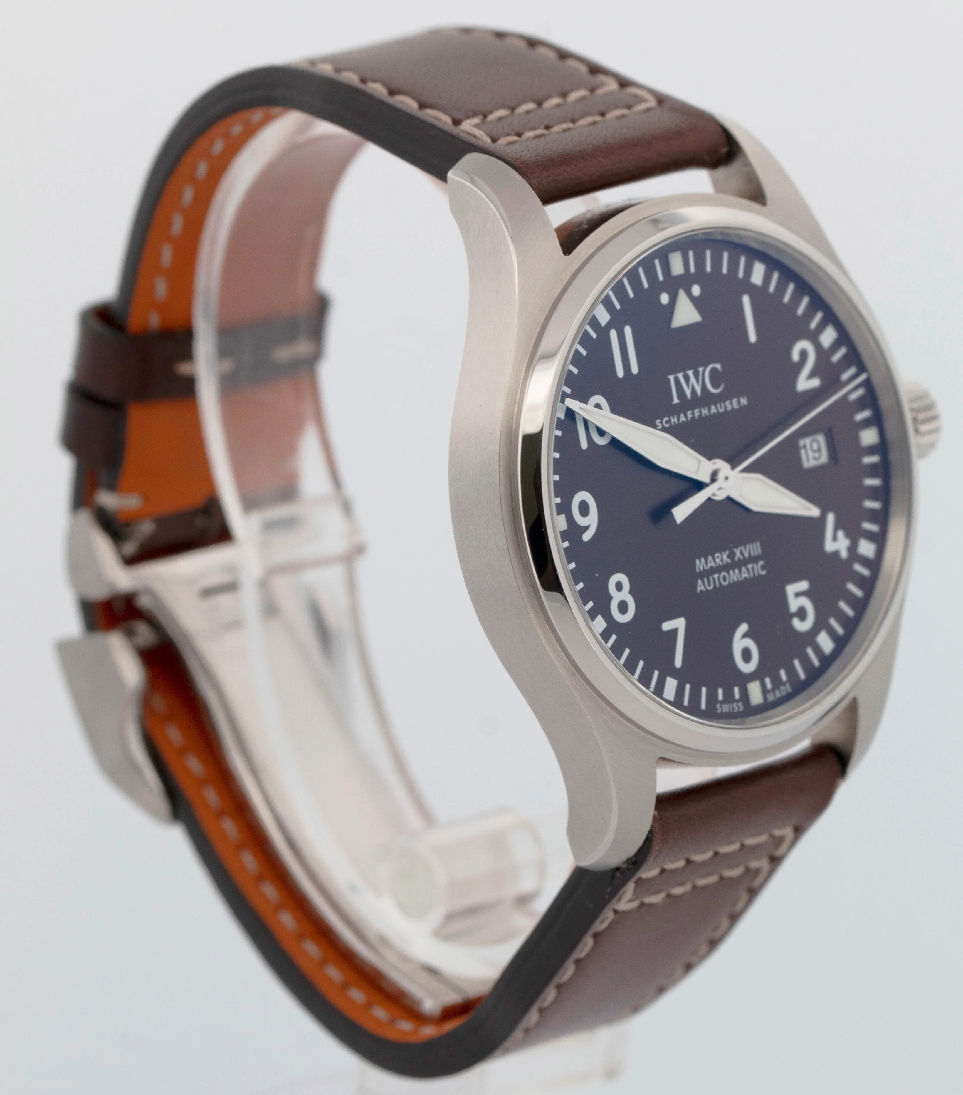PAPERS IWC Pilot's Watch BROWN DIAL Mark XVIII Leather 40mm IW327003 Watch BOX - Image 4