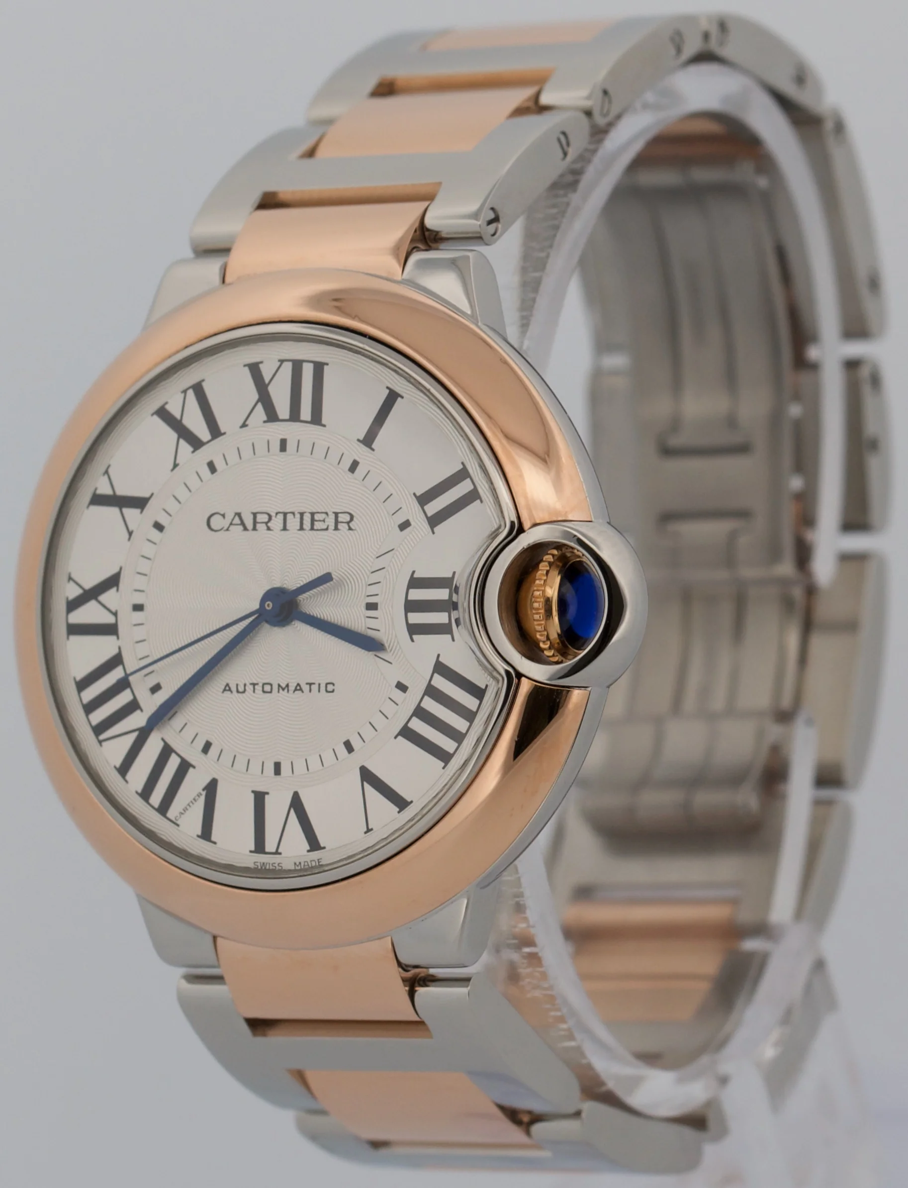 PAPERS Ladies Cartier Ballon Bleu 18K Gold Steel Automatic 36mm 4406 W2BB0033 - Image 3