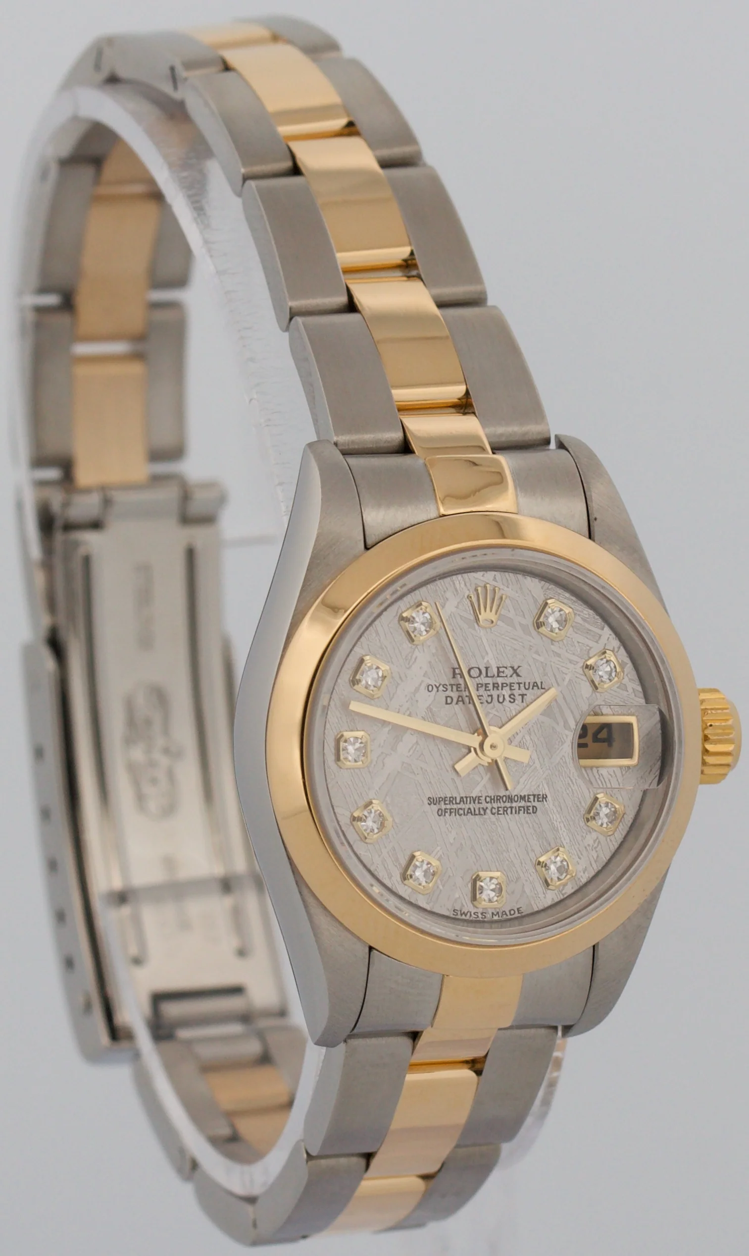 PAPERS Ladies Rolex DateJust FACTORY METEORITE DIAMOND 18K Steel 26mm 79163 BOX - Image 4