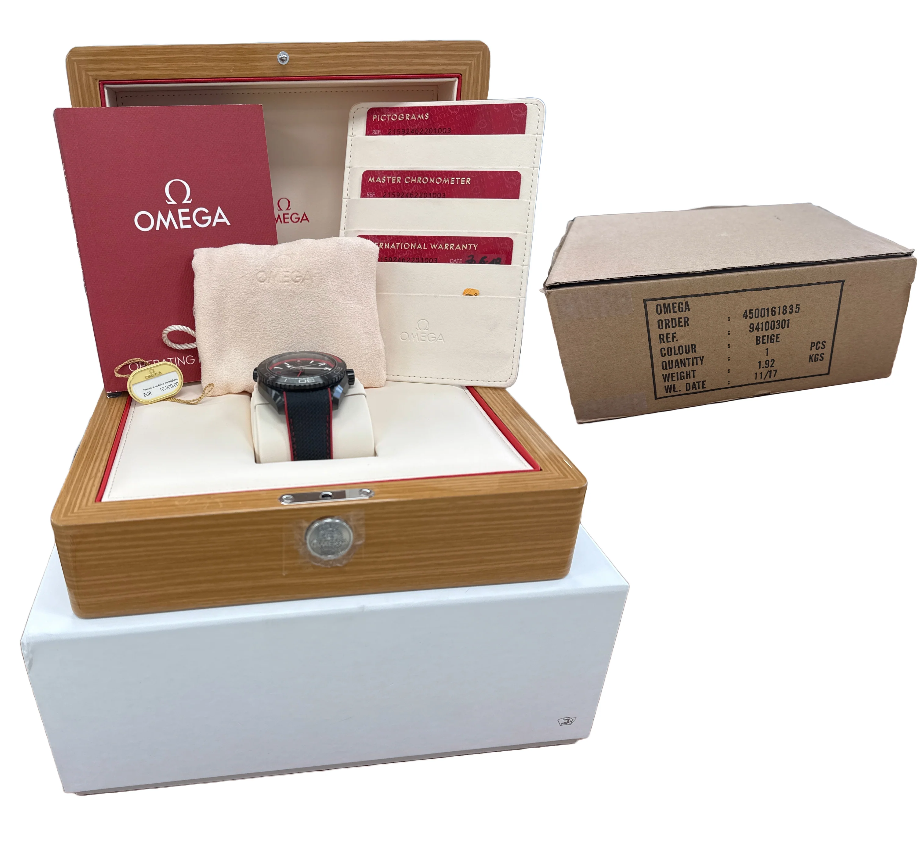 PAPERS Omega Seamaster Planet Ocean CERAMIC Red 45.5mm 215.92.46.22.01.003 BOX - Image 2