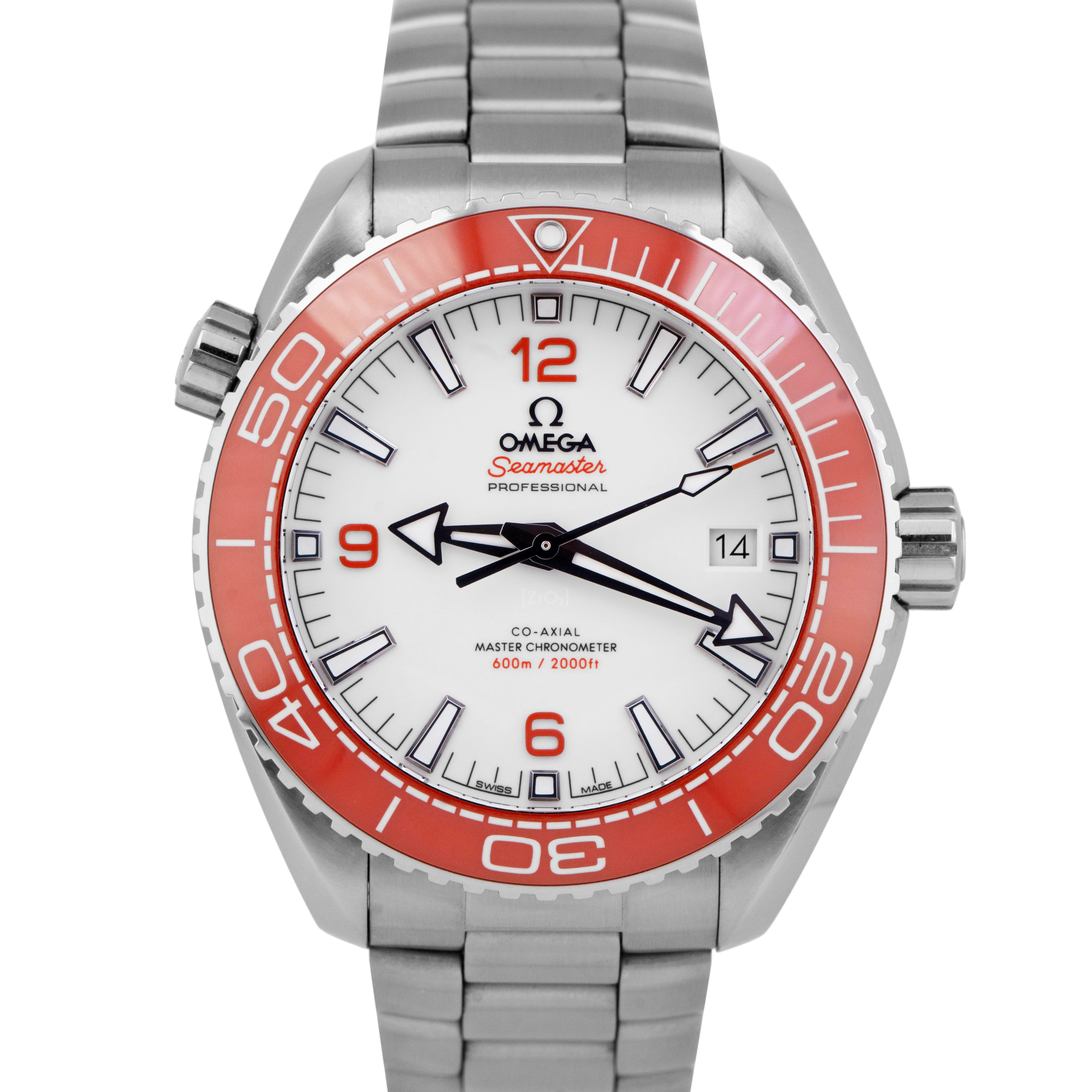 PAPERS Omega Seamaster Planet Ocean WHITE Orange 43mm 215.30.44.21.04.001 BOX