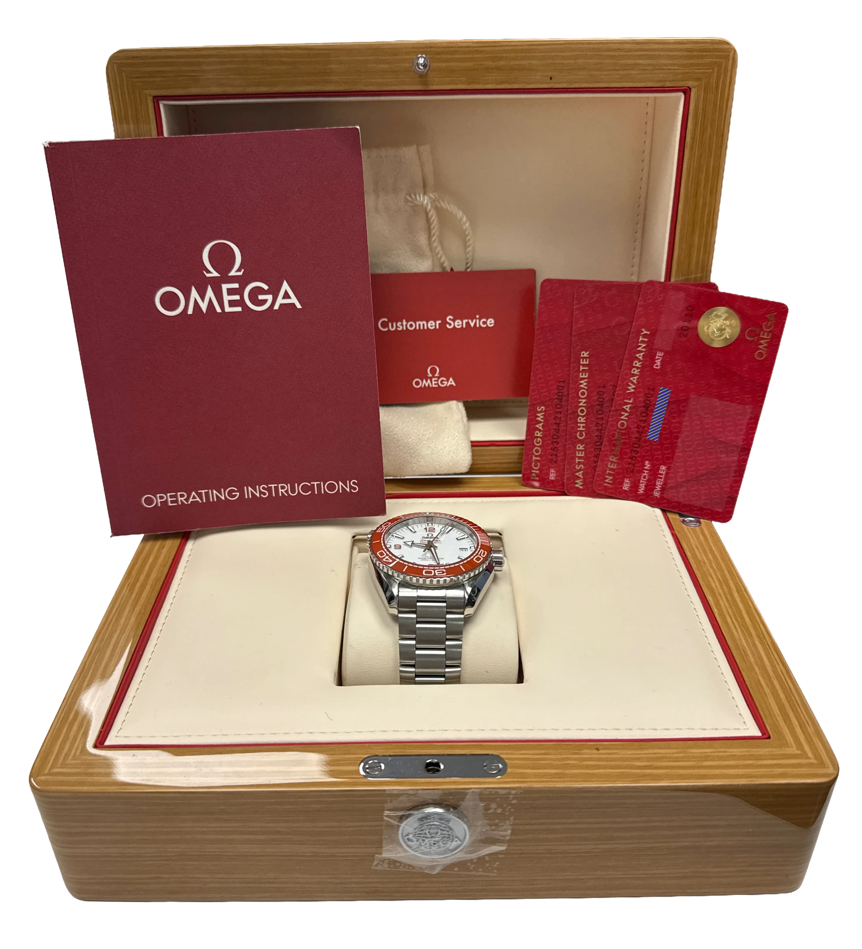 PAPERS Omega Seamaster Planet Ocean WHITE Orange 43mm 215.30.44.21.04.001 BOX - Image 2
