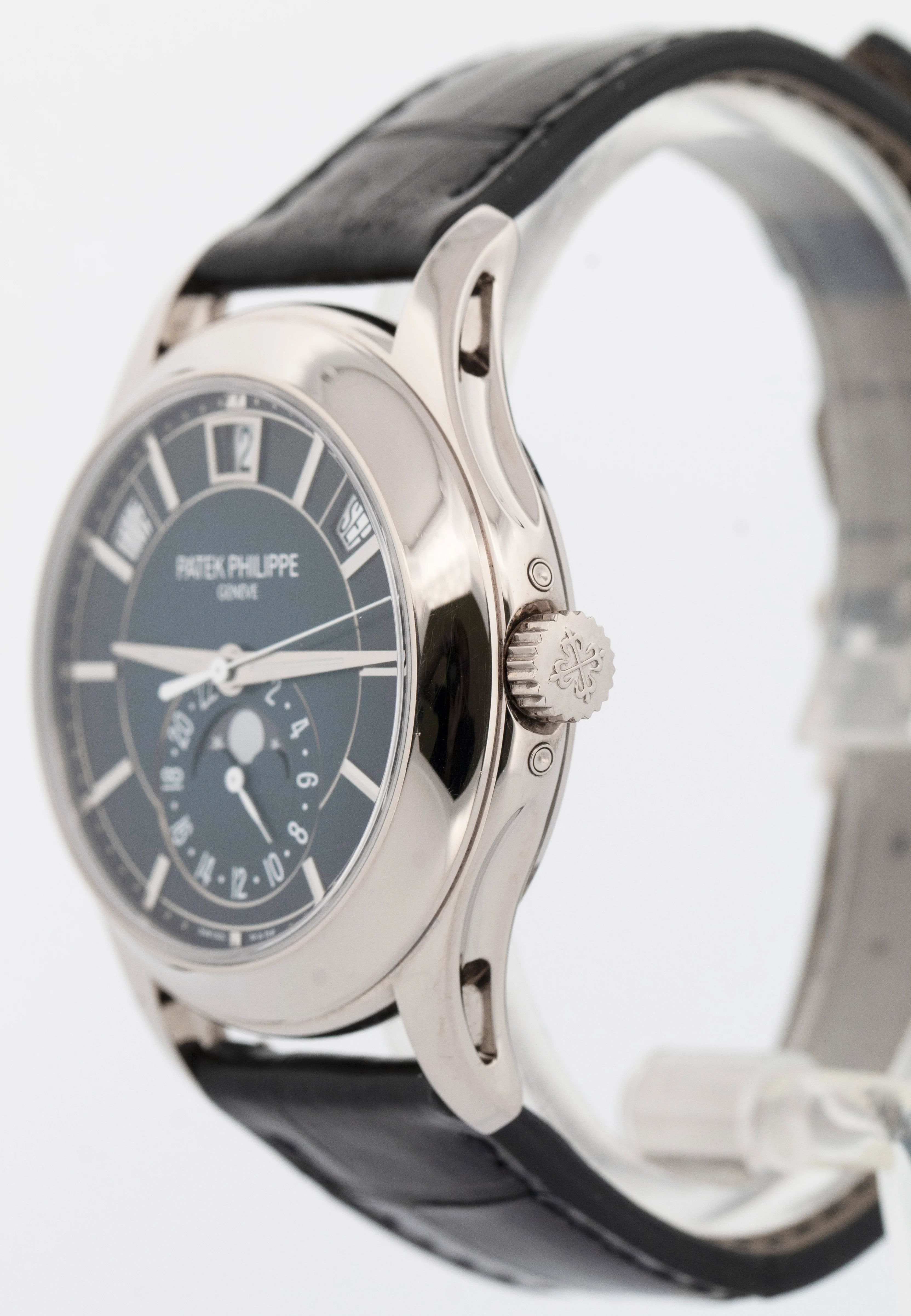 PAPERS Patek Philippe Annual Calendar BLUE 18K White Gold 40mm 5205G Watch BOX - Image 3