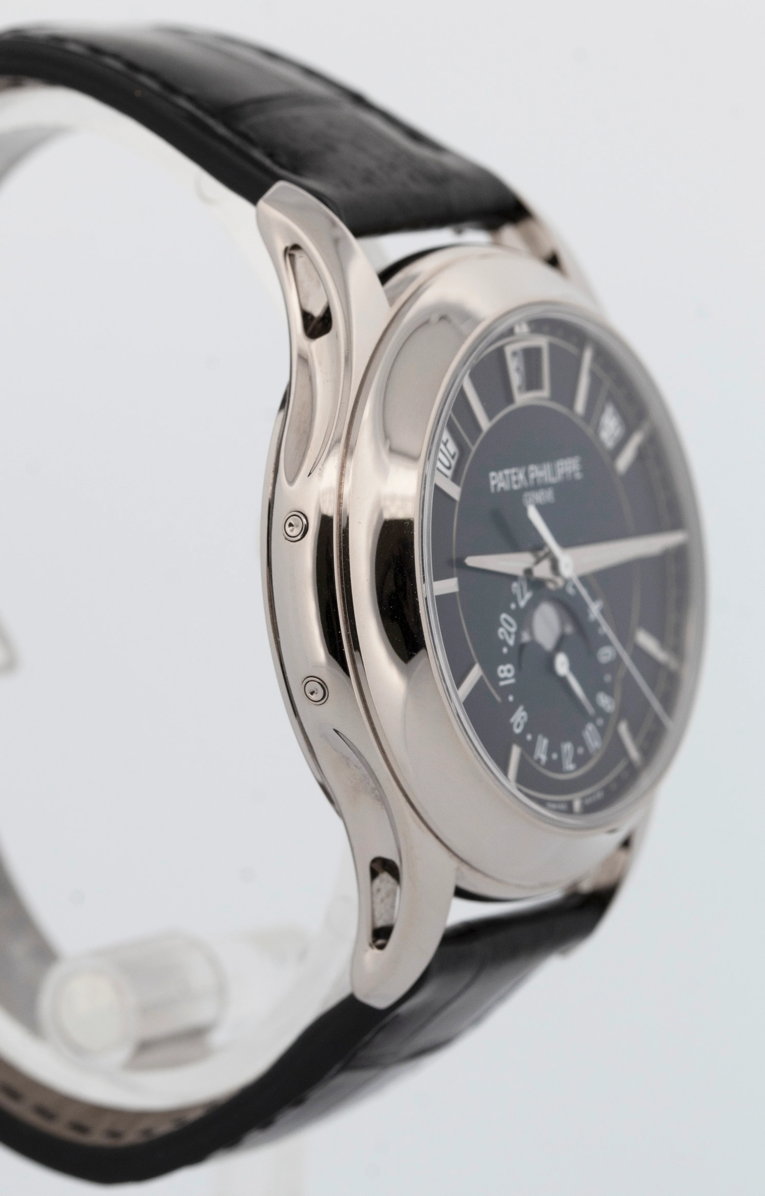 PAPERS Patek Philippe Annual Calendar BLUE 18K White Gold 40mm 5205G Watch BOX - Image 4