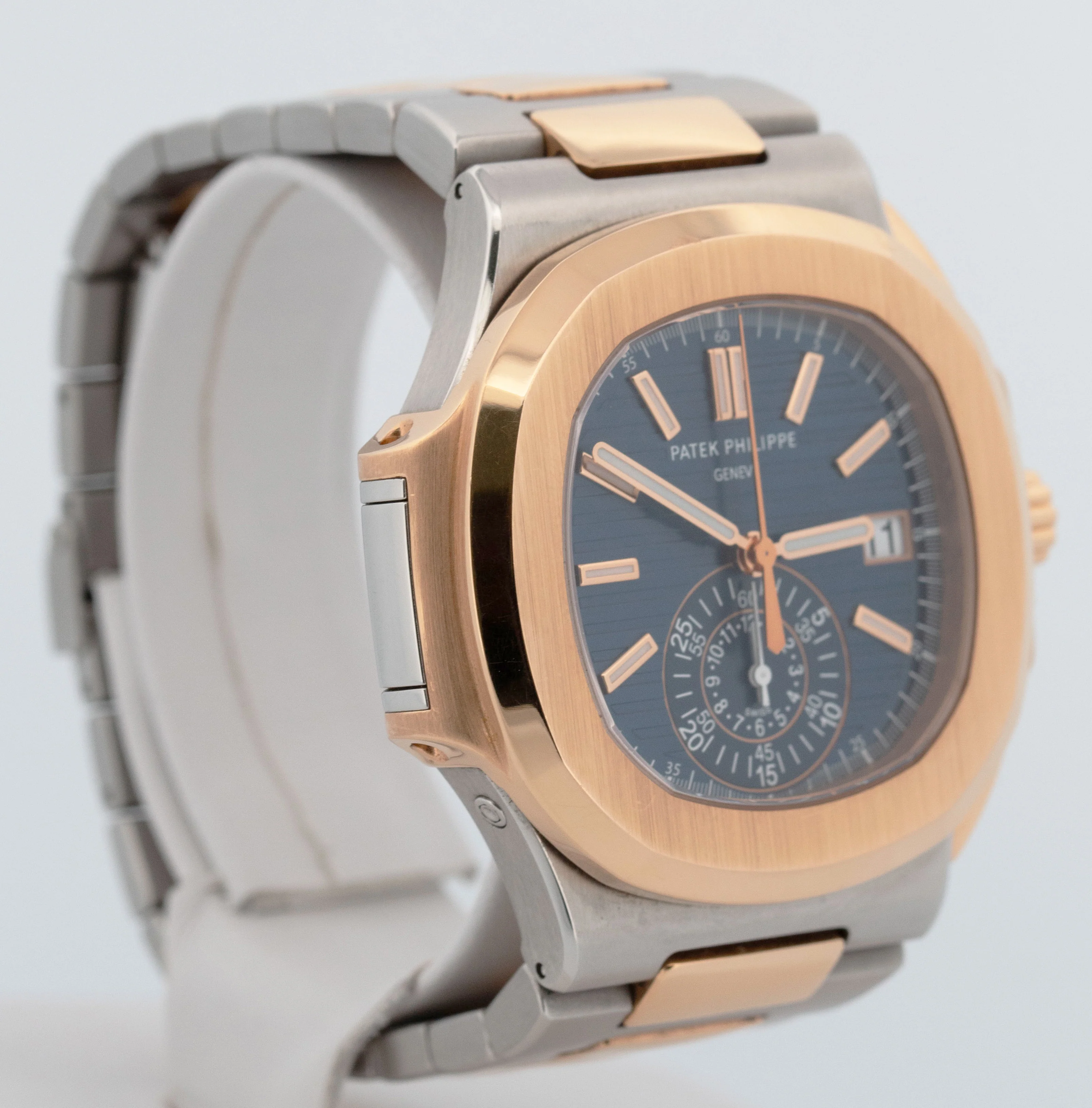PAPERS Patek Philippe Nautilus 40.5mm Chronograph 18K Two-Tone Blue 5980/1AR BOX - Image 6