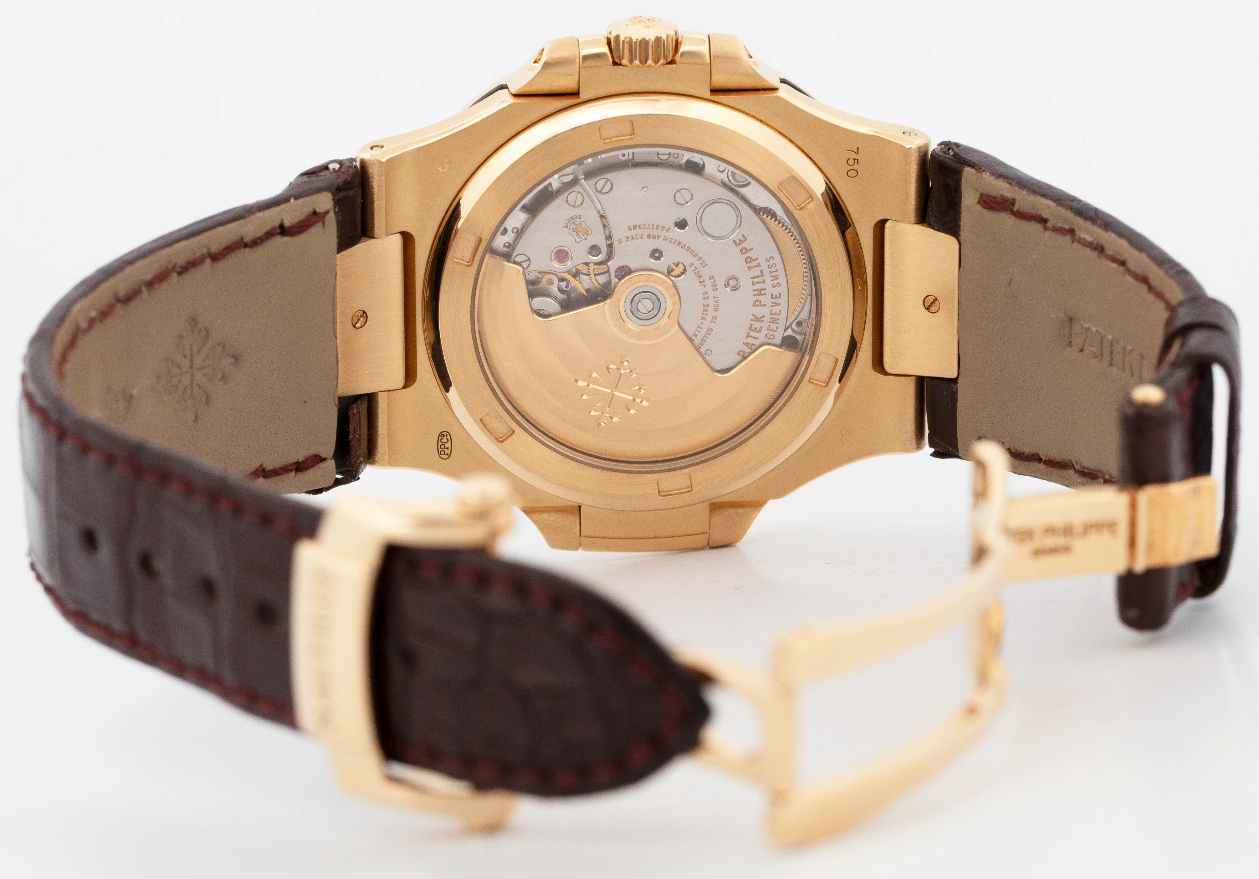 PAPERS Patek Philippe Nautilus Silver 18K White Gold Leather 40mm 5711J-001 BOX - Image 6