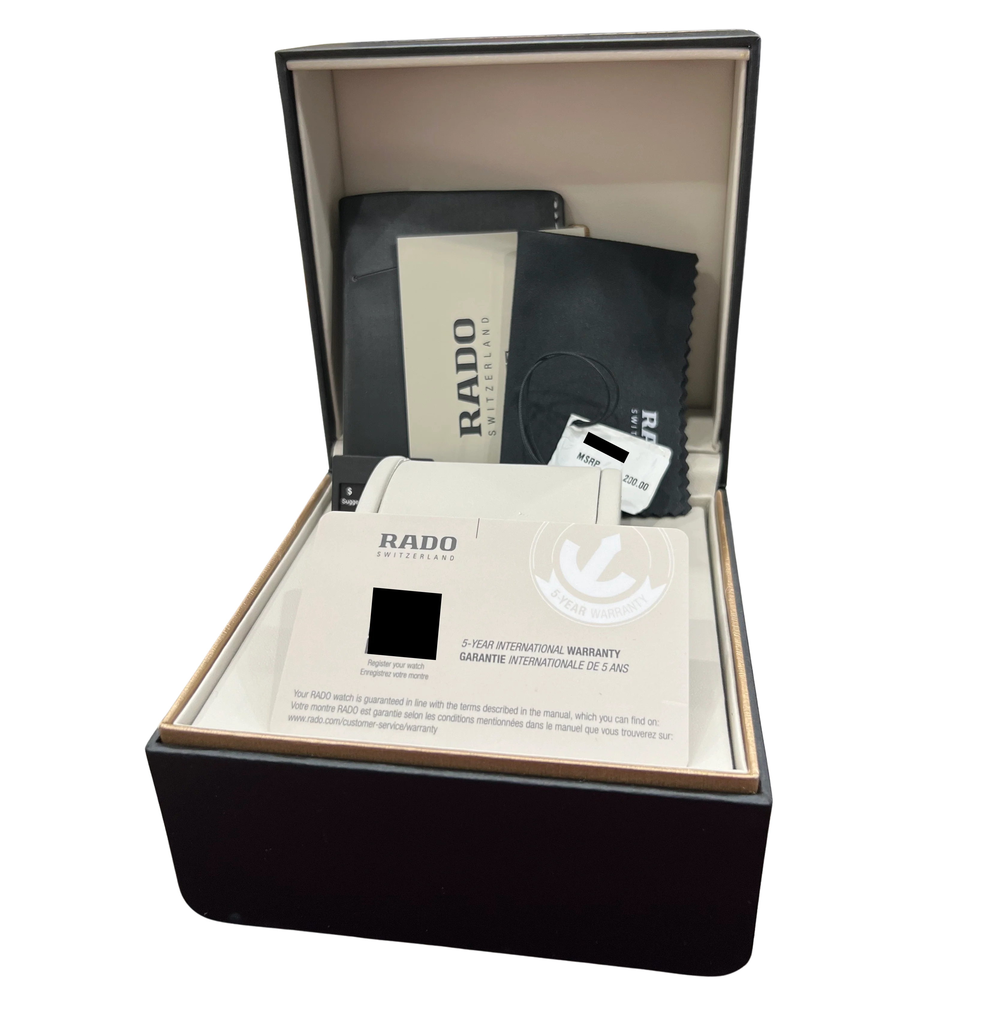 PAPERS Rado Hyperchrome Blue Stainless Steel 45mm R32502203 Watch 073.0502.3 BOX - Image 2