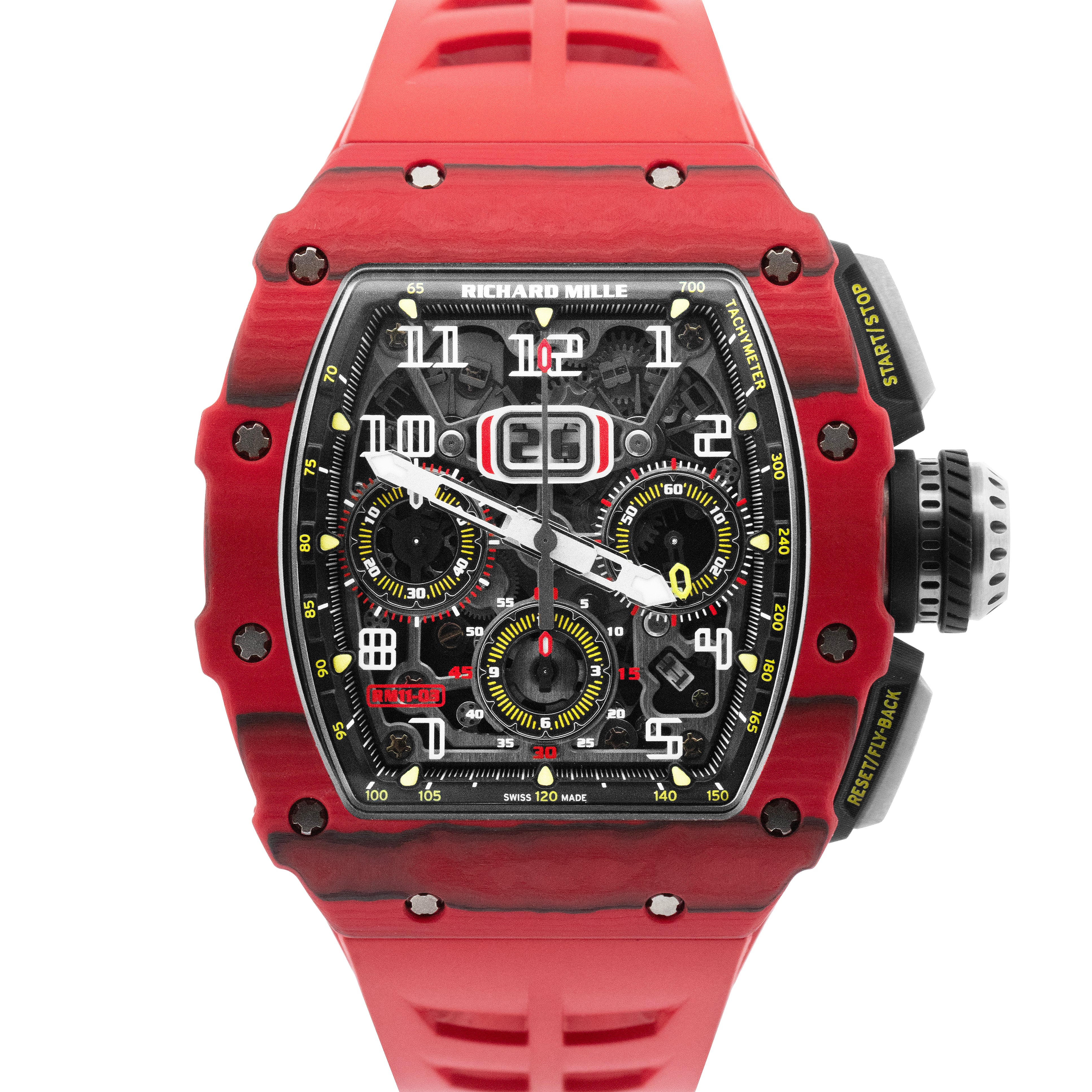 PAPERS Richard Mille RM11-03 Red Quartz Carbon RM011-03 FQ TPT Limited Watch B+P