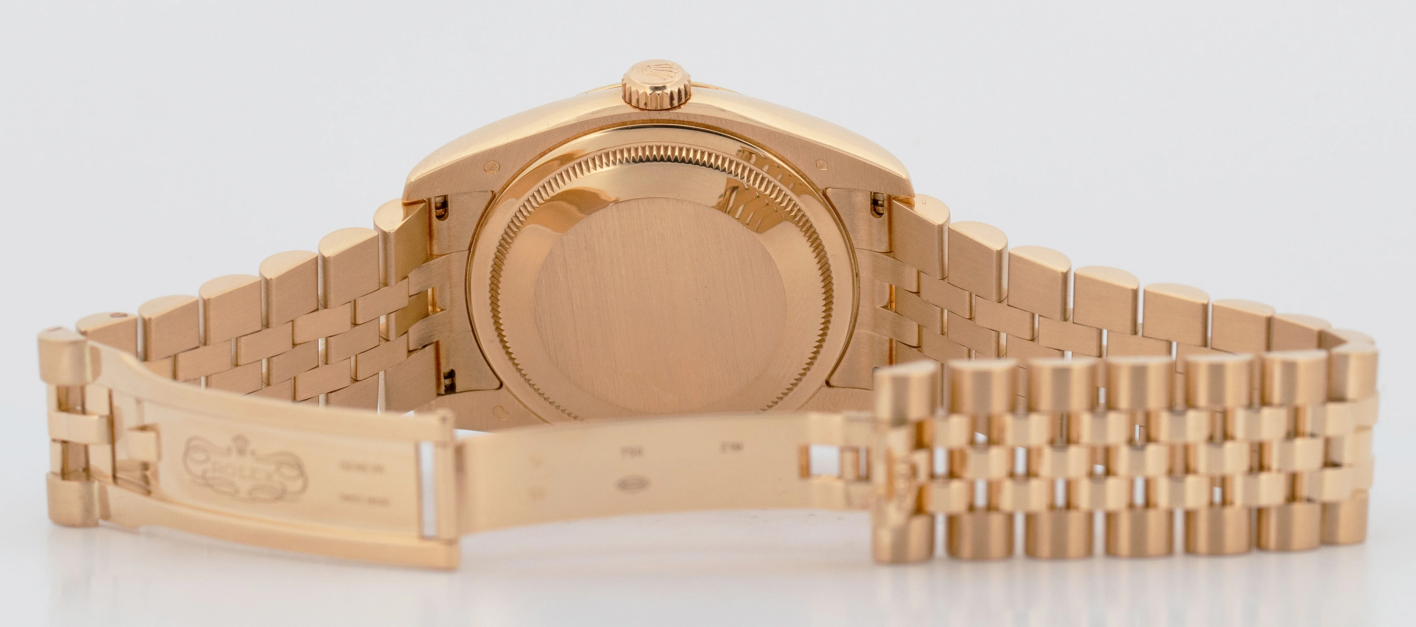 PAPERS Rolex DateJust 36mm CHAMPAGNE JUBILEE DIAMOND 18K Gold 116238 Watch BOX - Image 8