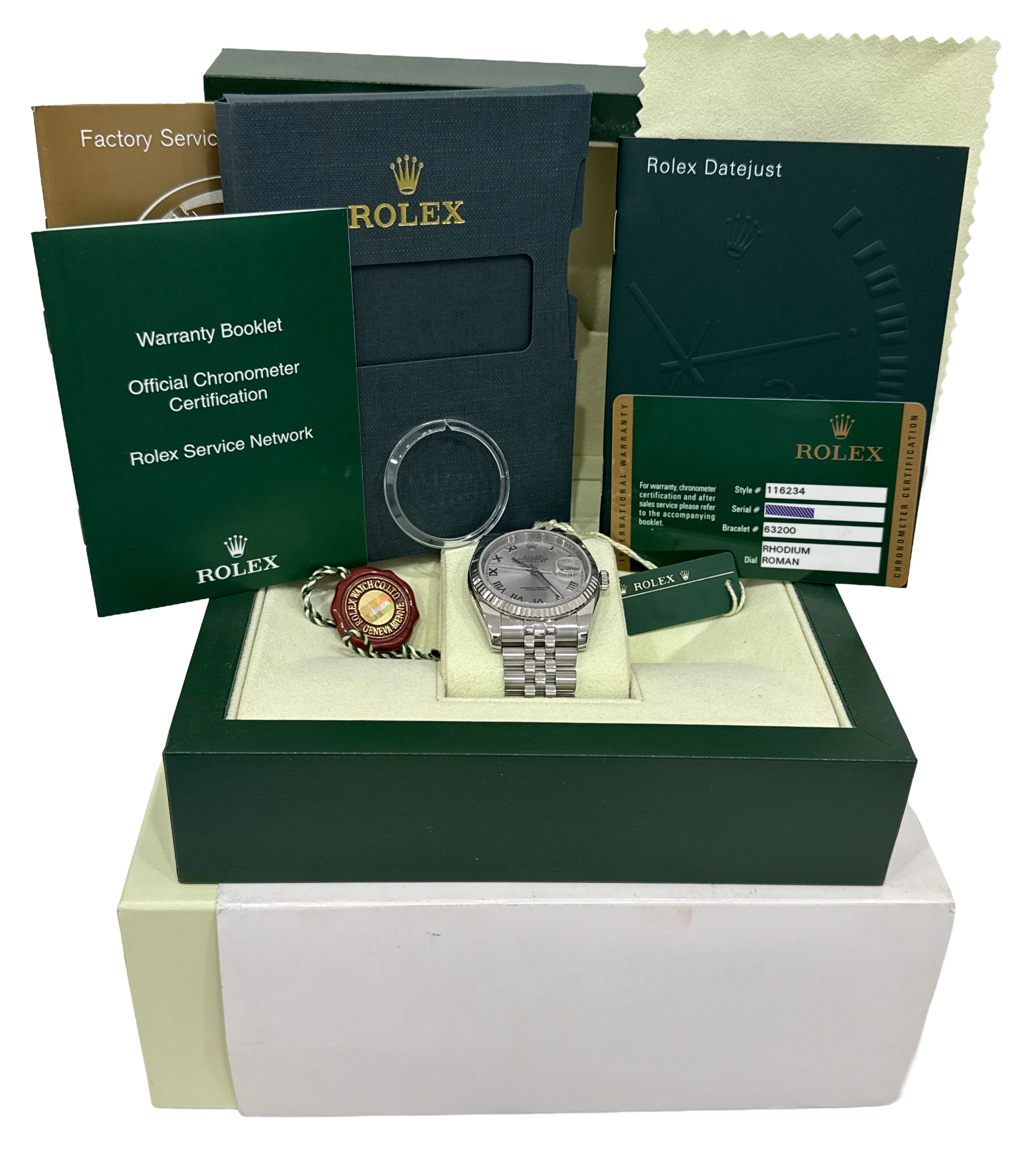 PAPERS Rolex DateJust 36mm SILVER ROMAN 18K Gold Steel JUBILEE 18K 116234 BOX - Image 2