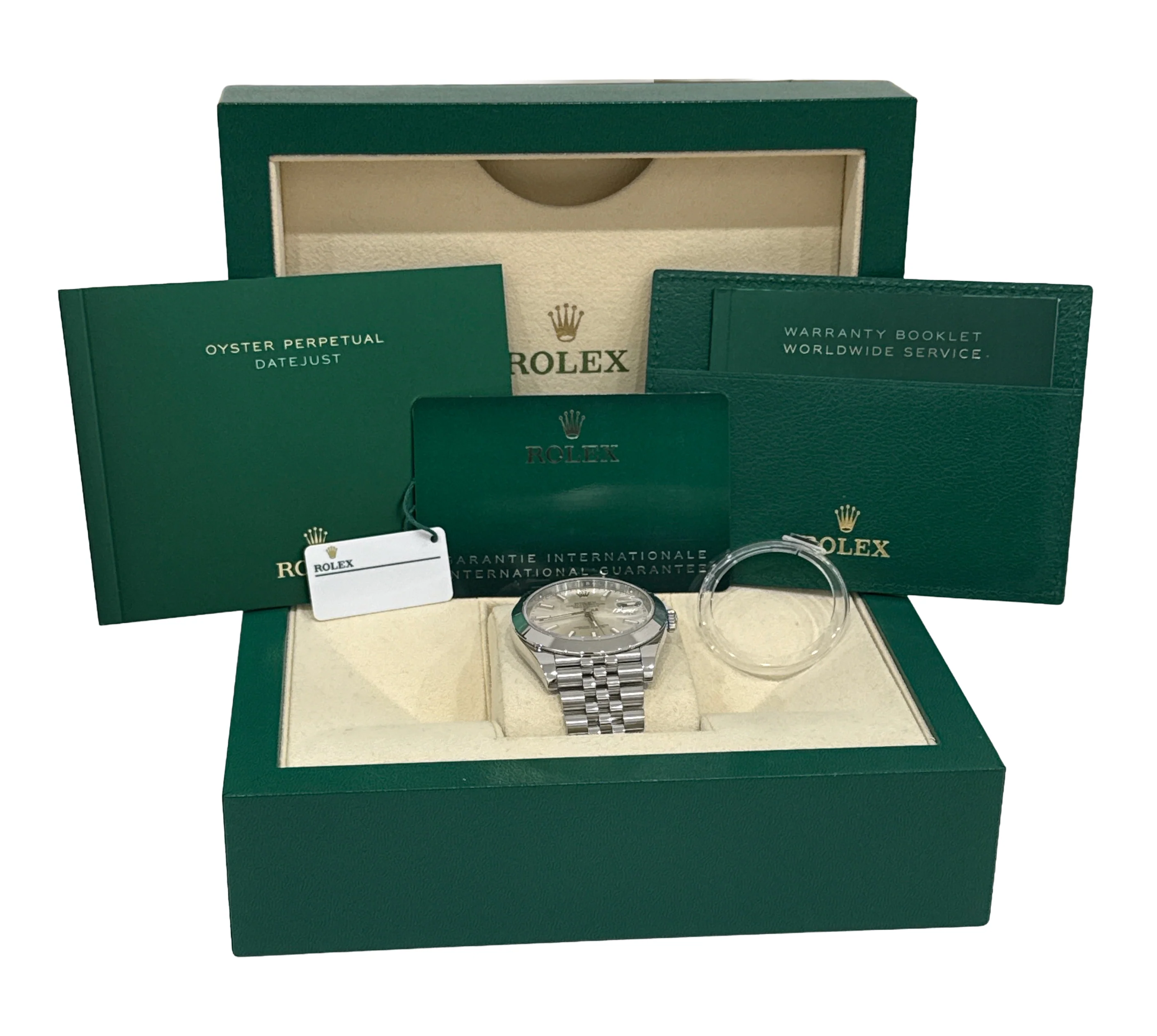 PAPERS Rolex DateJust 41 SILVER Stainless Steel Smooth JUBILEE 41mm 126300 BOX - Image 2