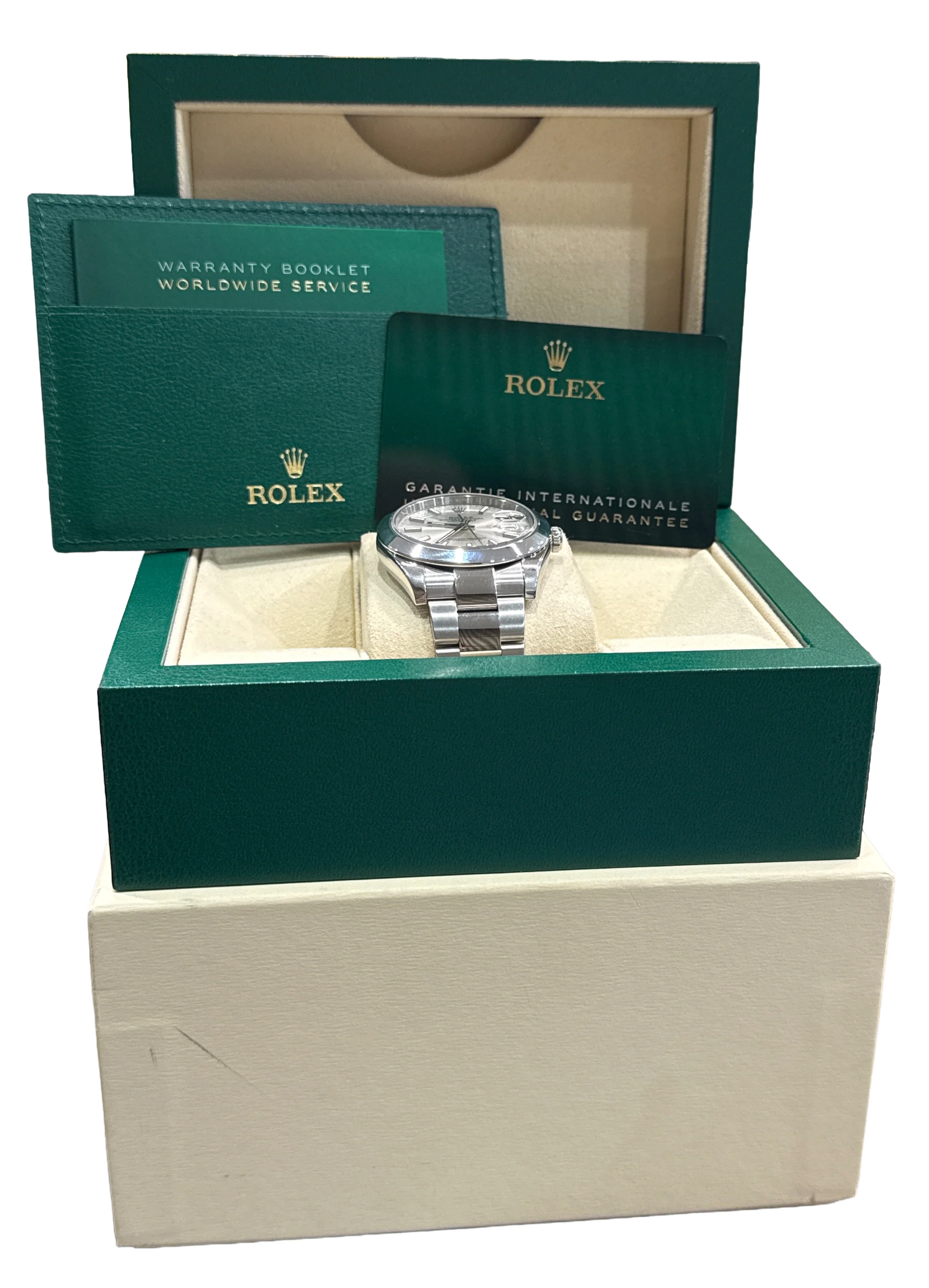 PAPERS Rolex DateJust 41mm SILVER Stainless Steel Smooth OYSTER 126300 Watch BOX - Image 2