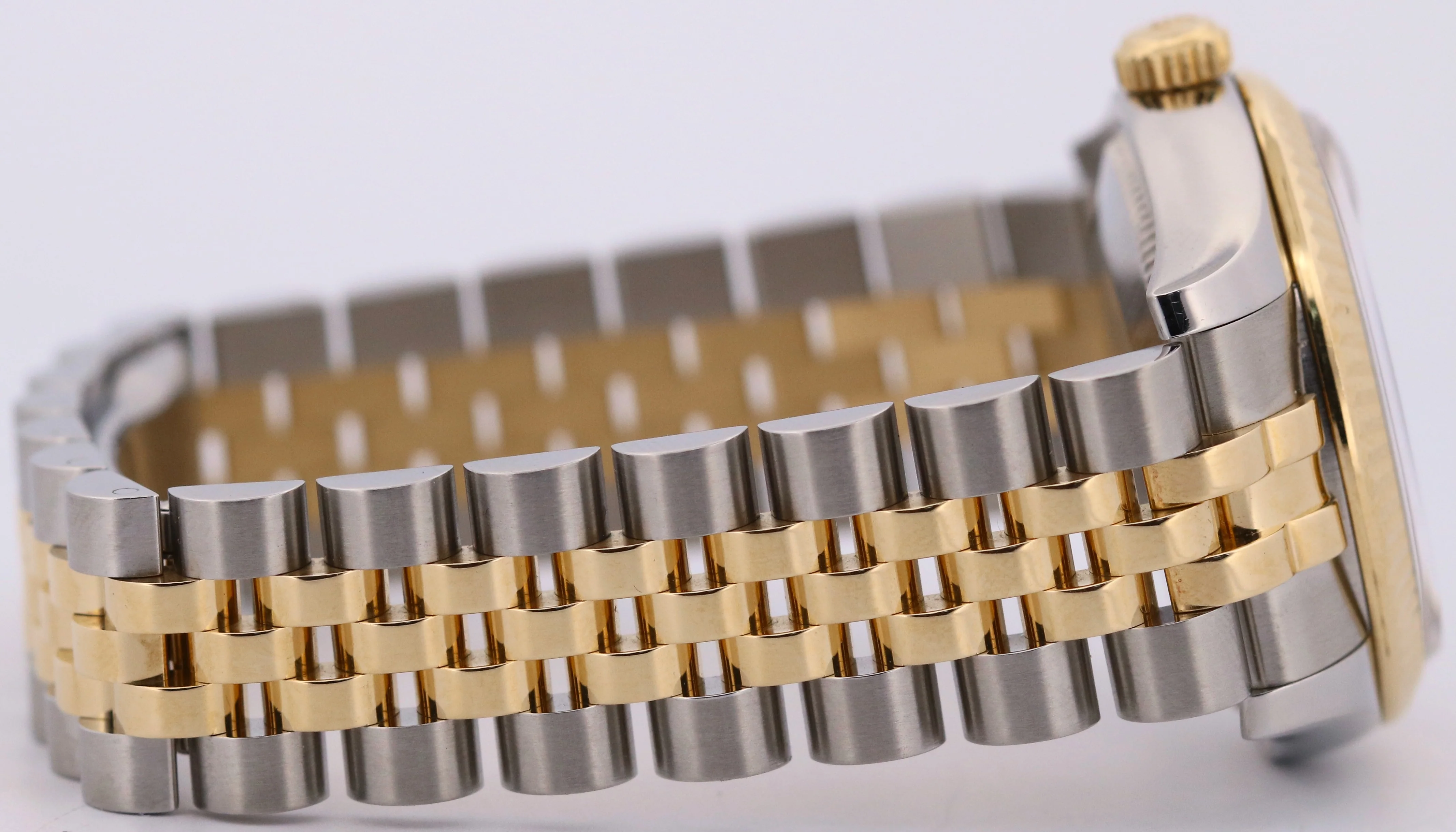 PAPERS Rolex DateJust FACTORY BLACK DIAMOND 18K Steel JUBILEE 31mm 178273 BOX - Image 8