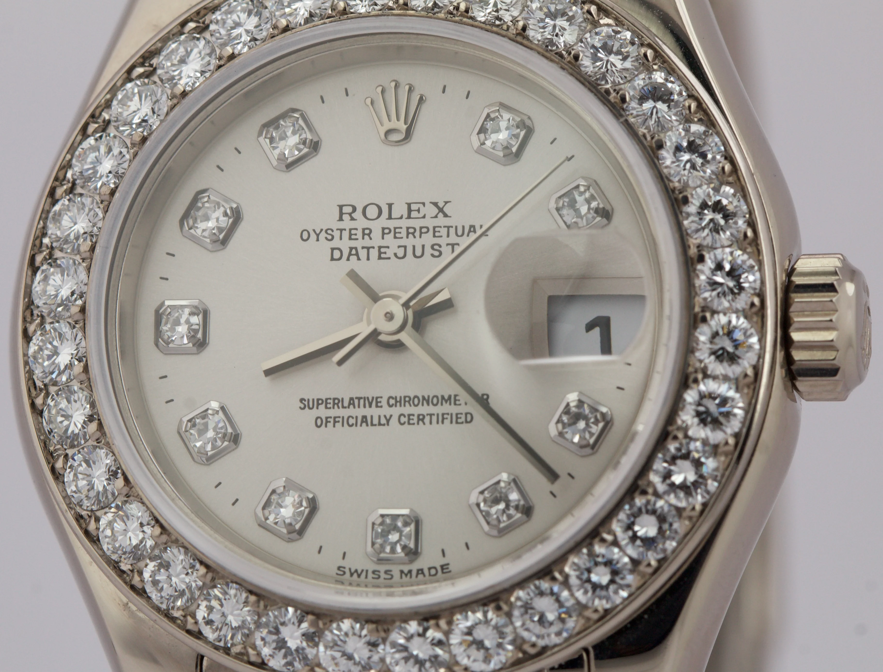 PAPERS Rolex DateJust Pearlmaster 18K Gold SILVER DIAMOND 29mm 80299 Watch BOX - Image 9