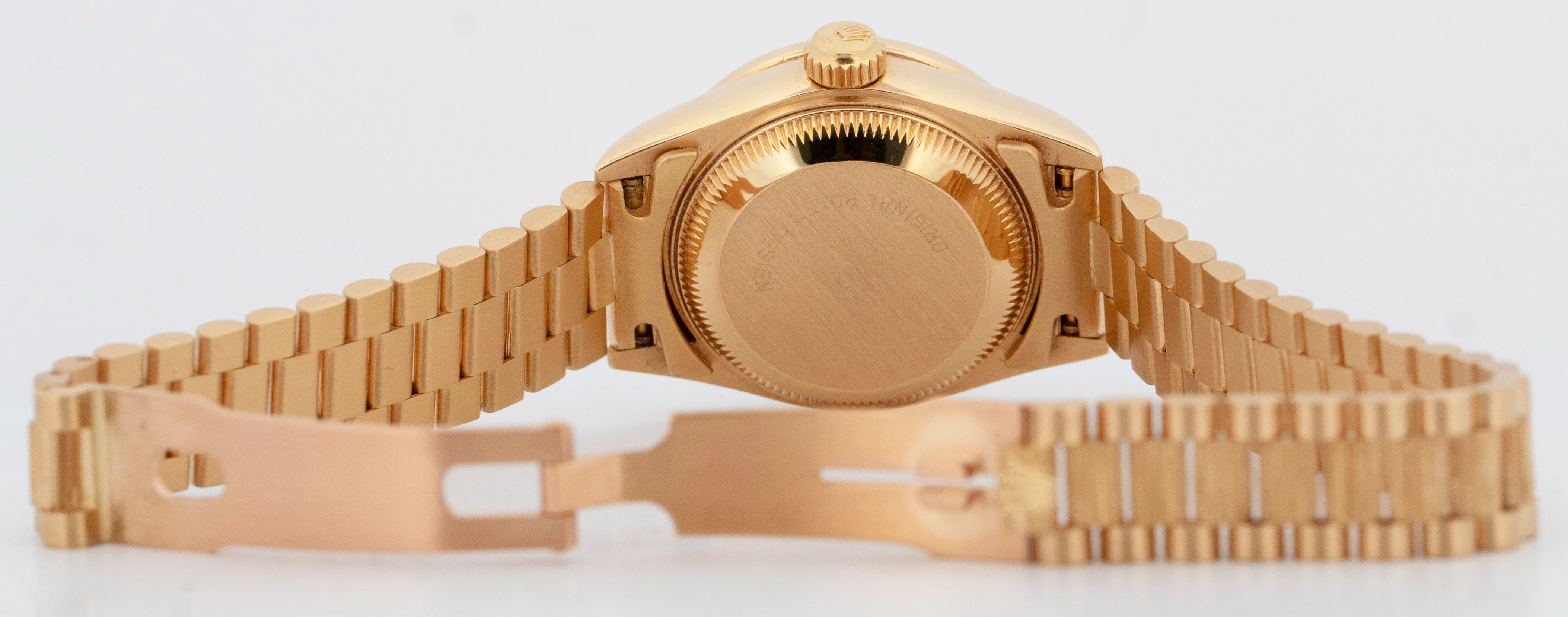 PAPERS Rolex DateJust President 26mm FACTORY DIAMOND BARK 18K Gold 69288 BOX - Image 10