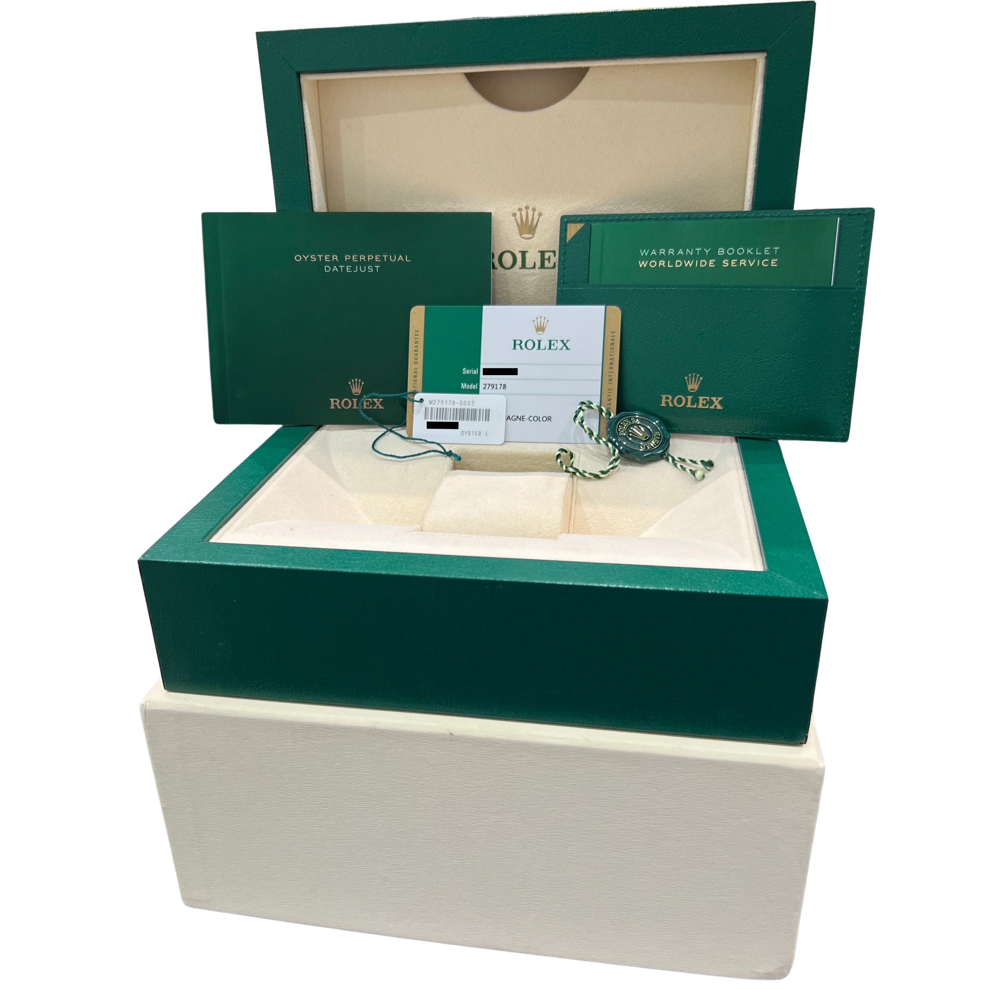 PAPERS Rolex DateJust President 28mm Champagne 18K Yellow Gold 279178 BOX - Image 2