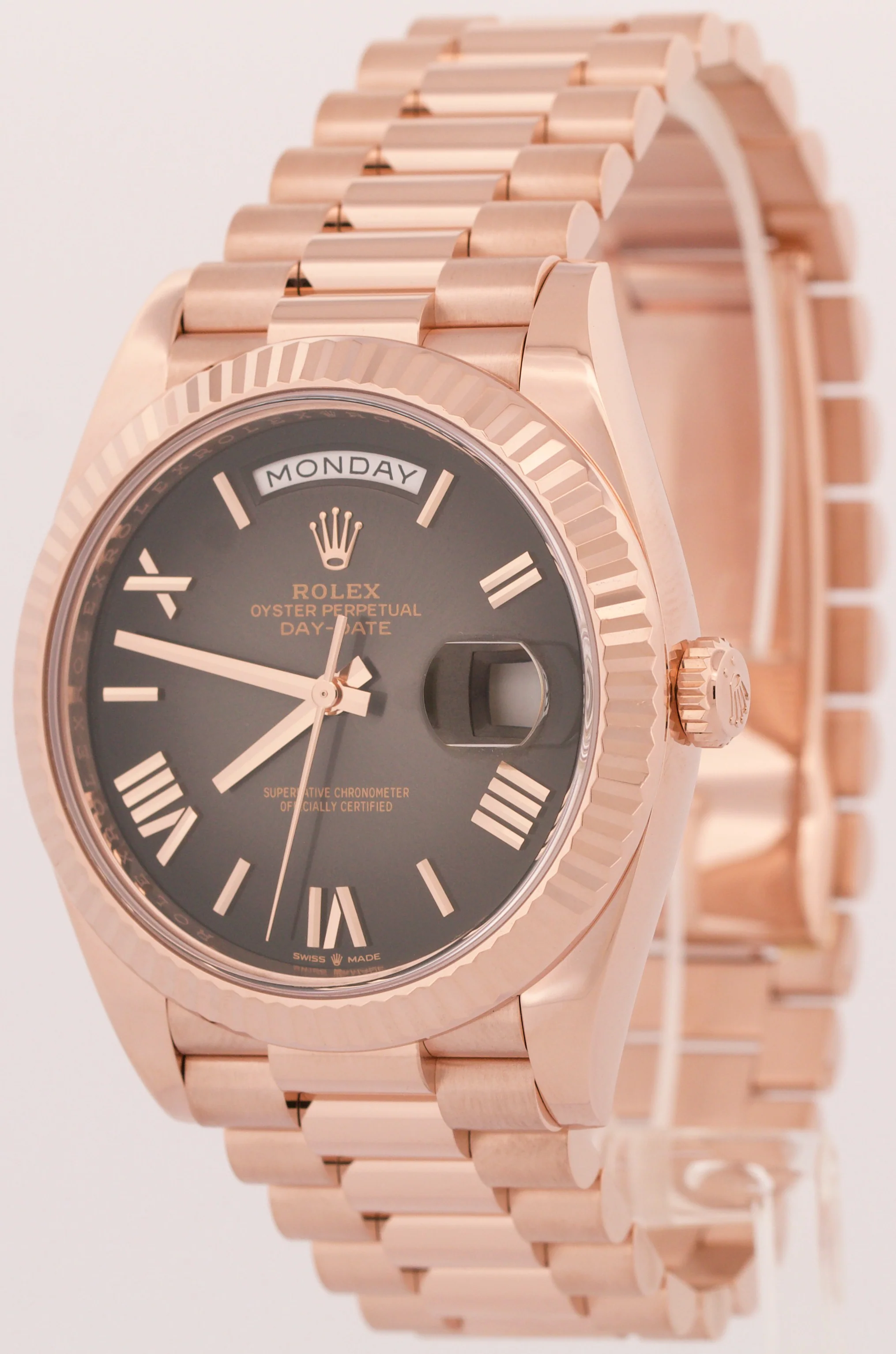 PAPERS Rolex Day-Date President 40mm Slate BLACK OMBRE ROMAN 228235 Watch BOX - Image 4