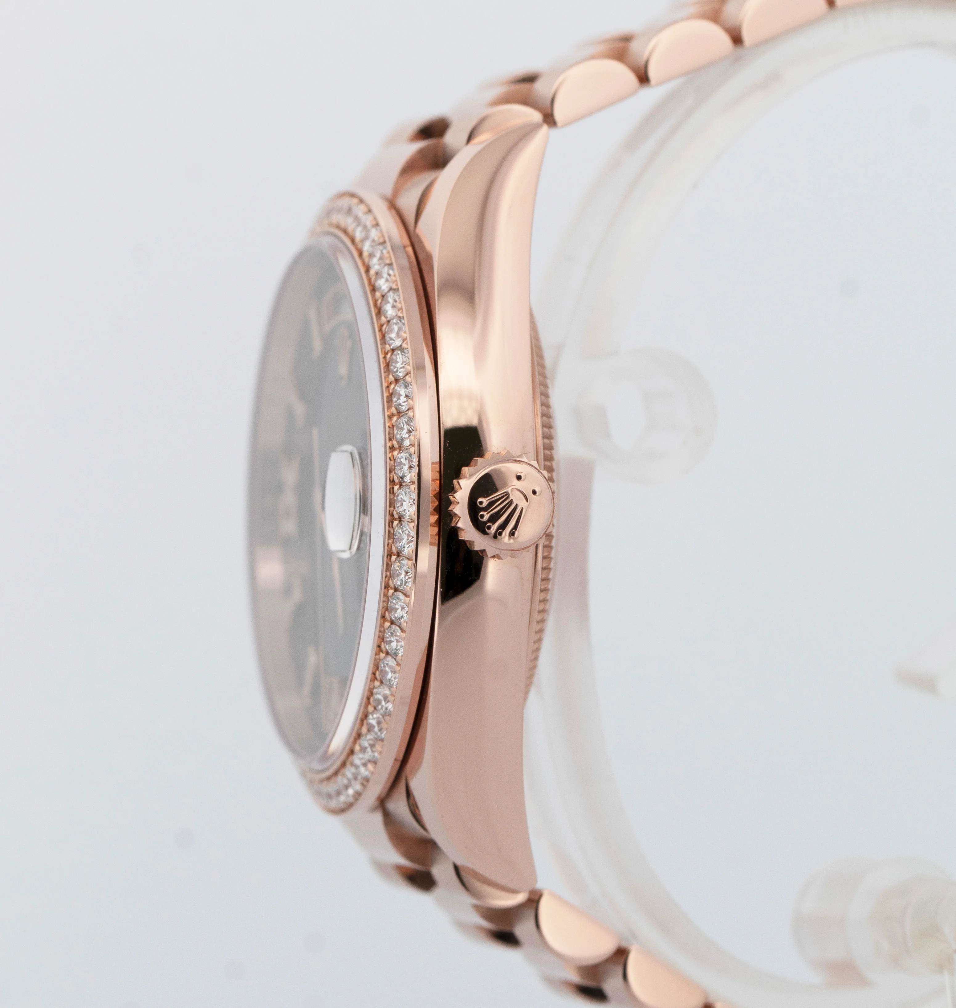 PAPERS Rolex Day-Date President EISENKIESEL DIAMOND 36mm Rose Gold 128345RBR BOX - Image 3