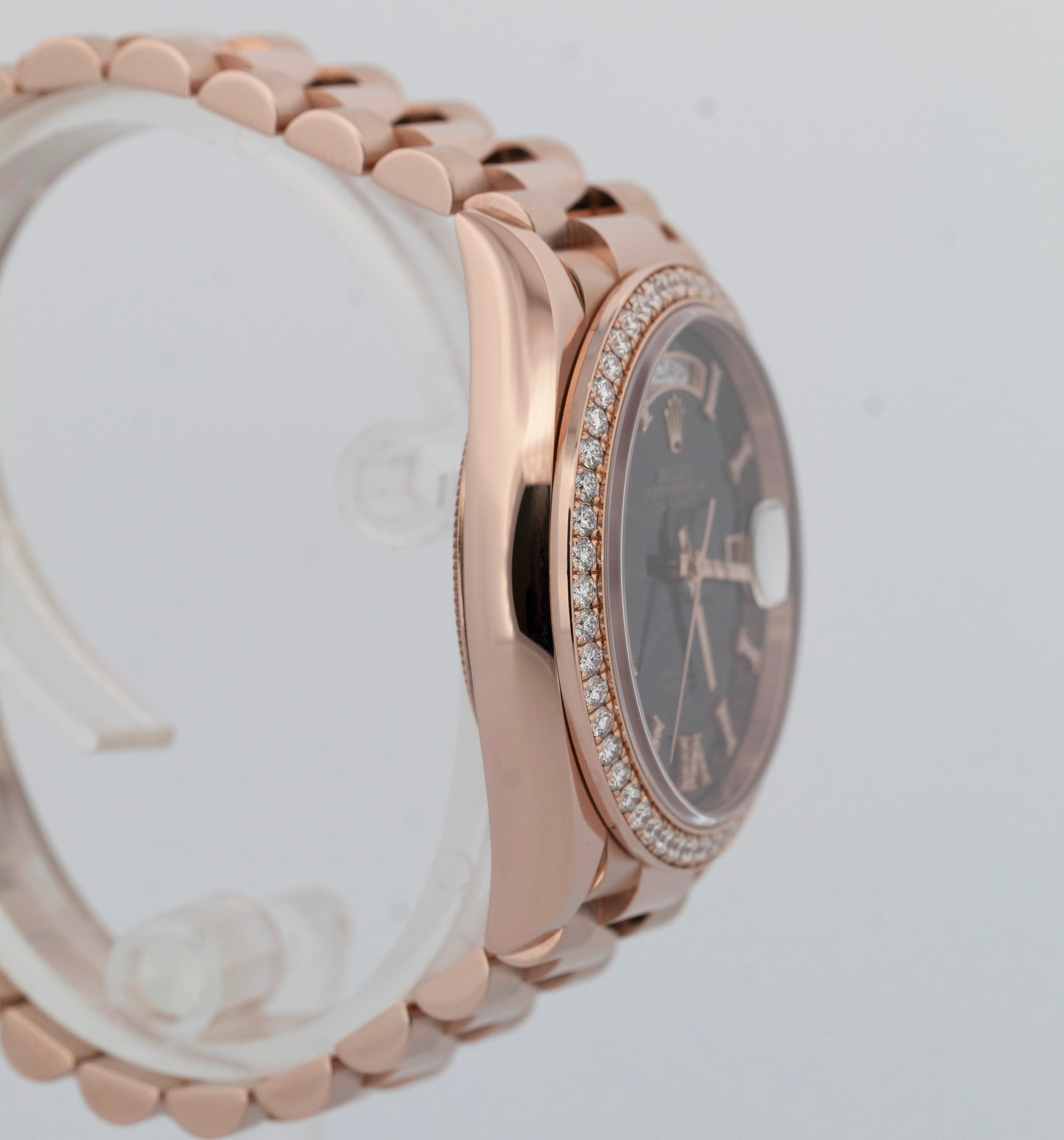 PAPERS Rolex Day-Date President EISENKIESEL DIAMOND 36mm Rose Gold 128345RBR BOX - Image 4