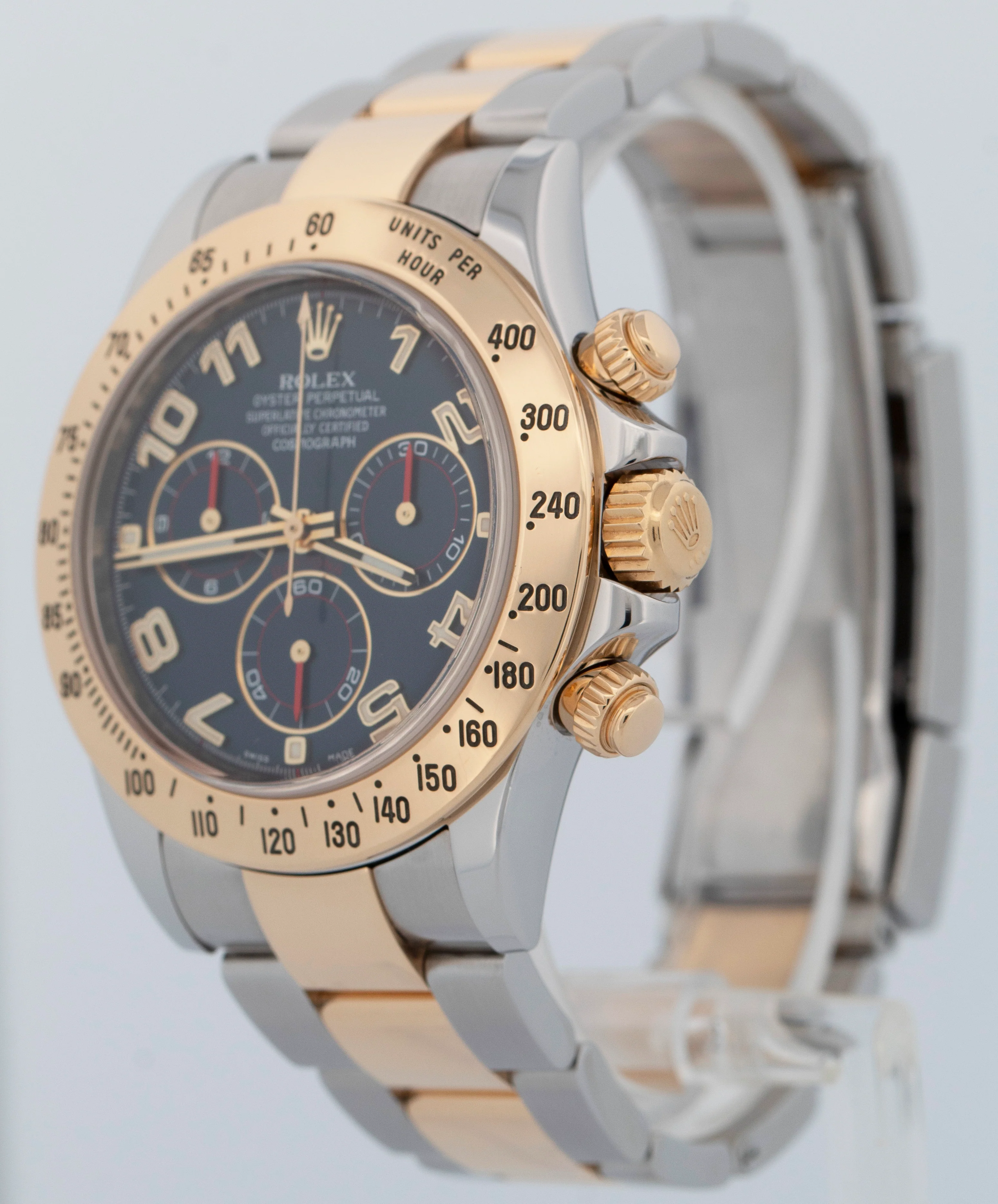 PAPERS Rolex Daytona Cosmograph BLUE RACING 18K Yellow Gold Two-Tone 116523 BOX - Image 4