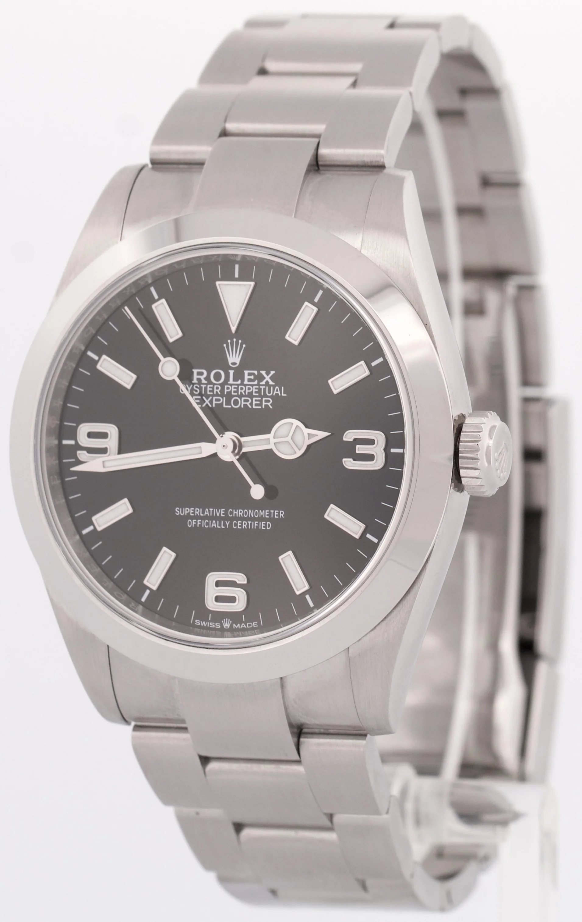 PAPERS Rolex Explorer 40mm Stainless Steel 3-6-9 Black 224270 Watch Oyster BOX - Image 4